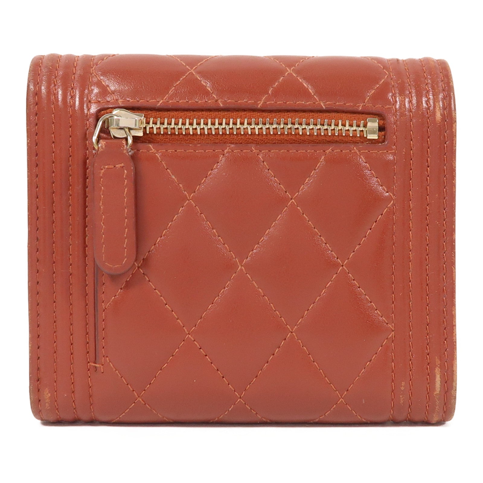 CHANEL 牛皮皮革Wallet金扣錢包