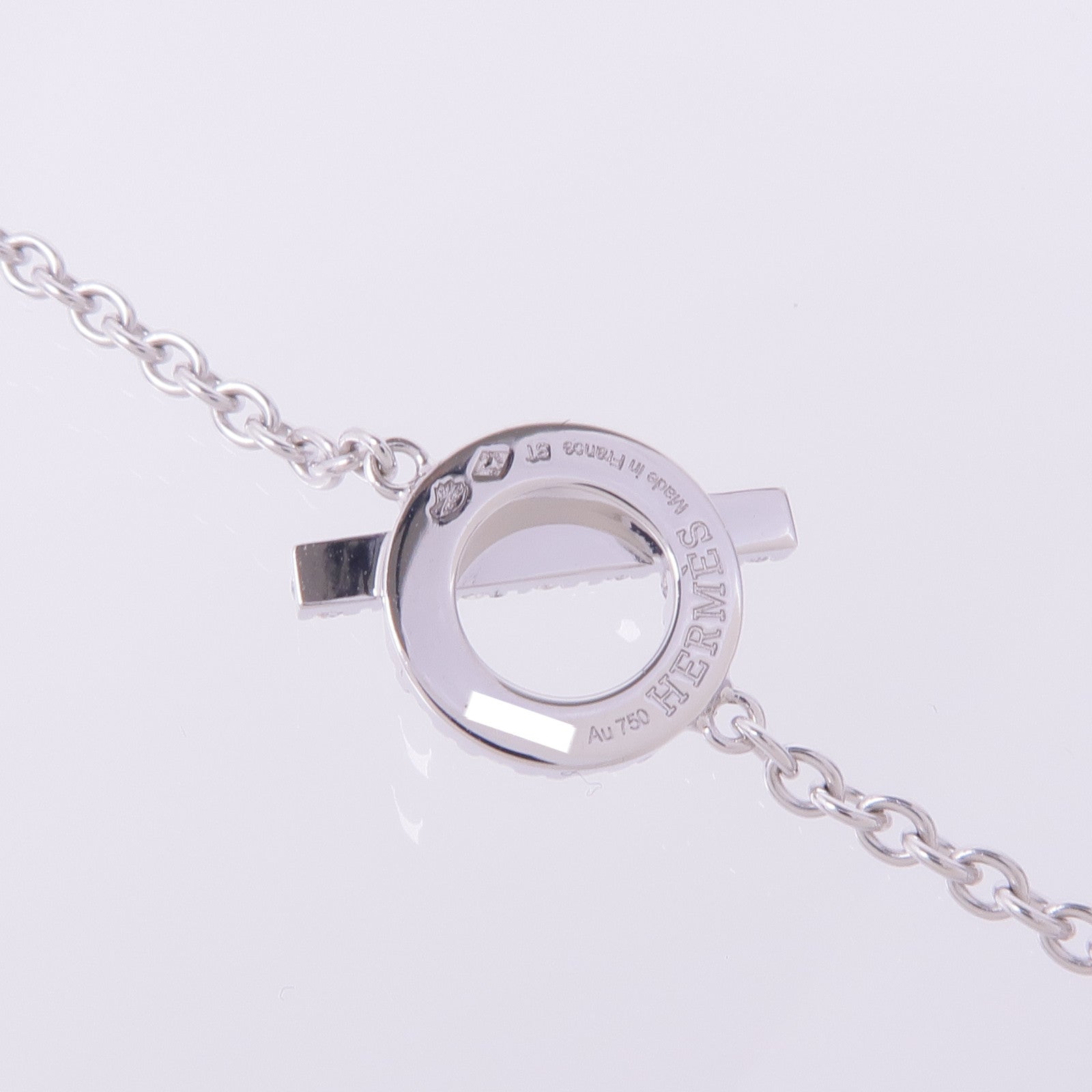 HERMES 18K白金Finesse Bracelet鑽石手鏈