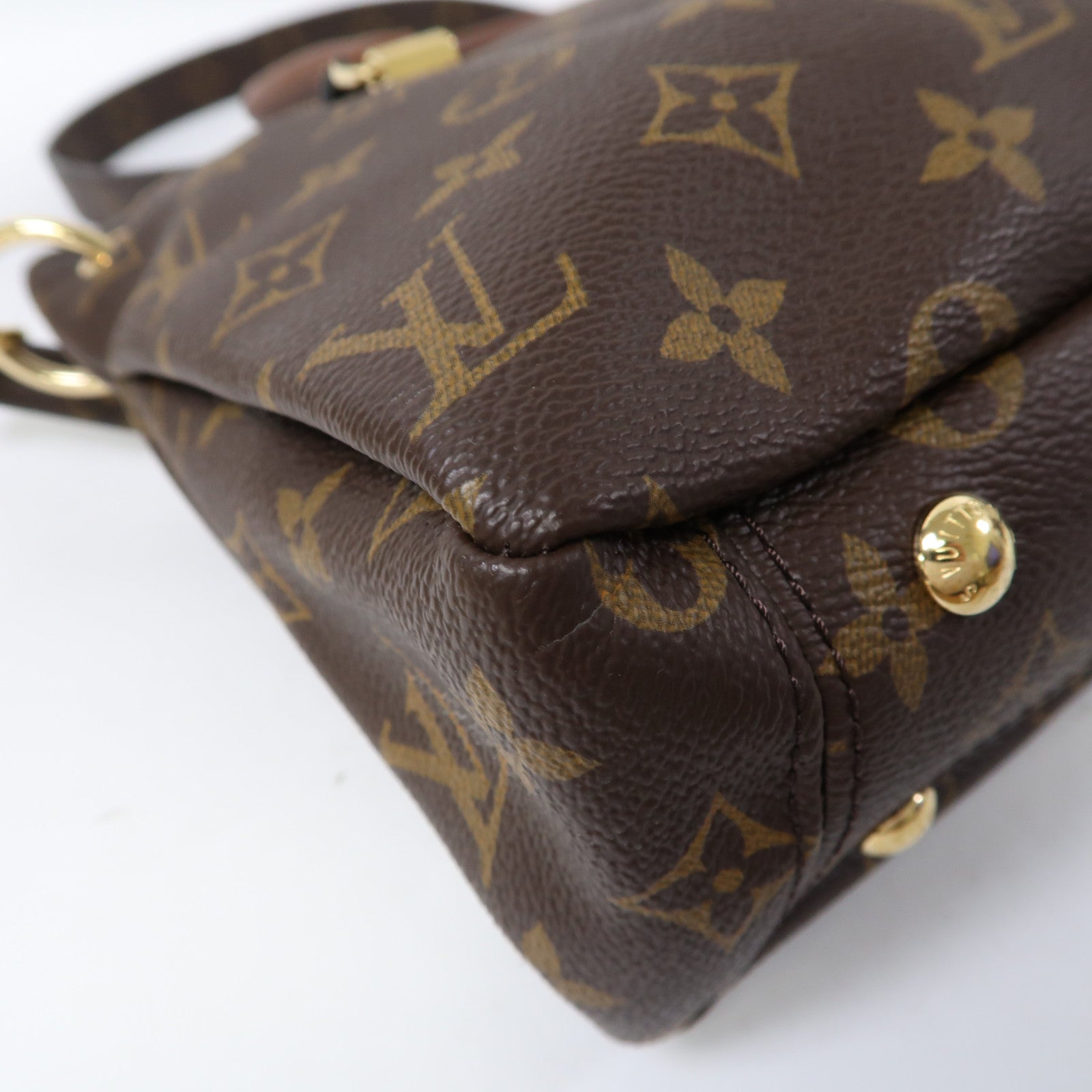 LOUIS VUITTON 【激減優惠】Monogram Pallas BB金扣手挽肩背兩用袋啡色