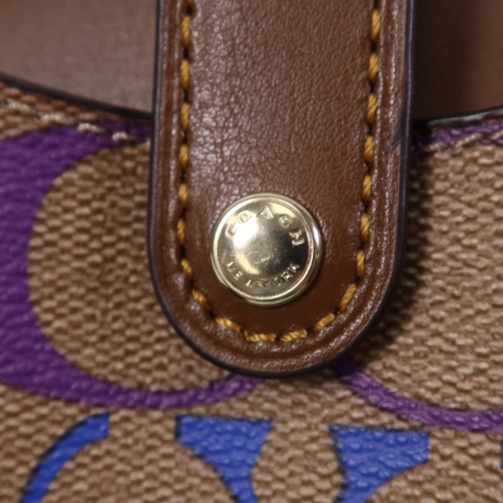 COACH 帆布Phone Case金扣肩背袋