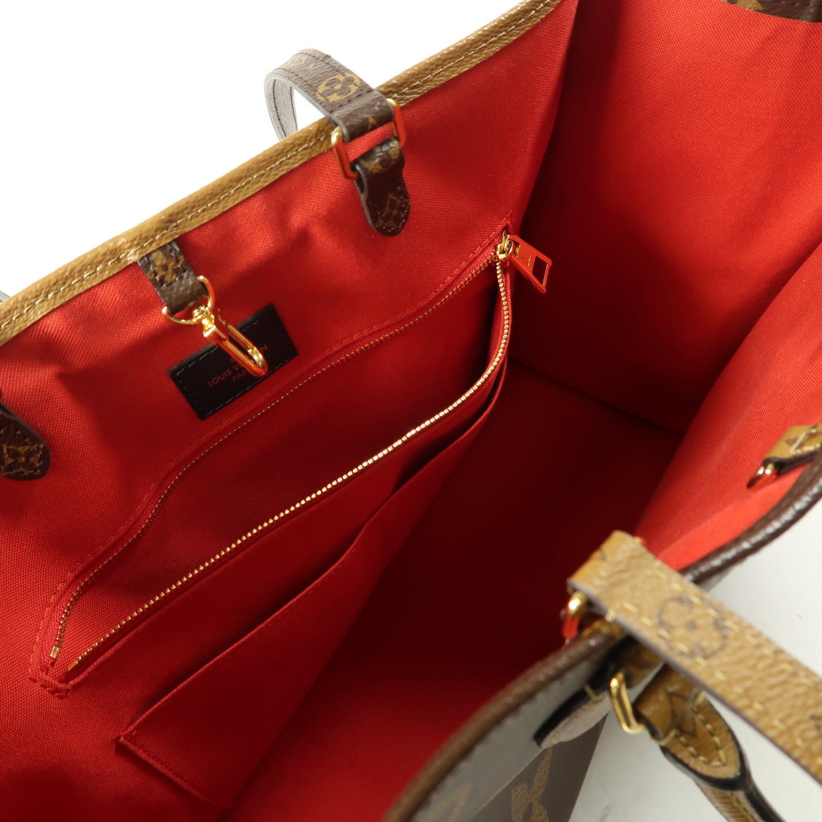 LOUIS VUITTON Monogram Giant OnTheGo GM金扣手挽肩背兩用袋