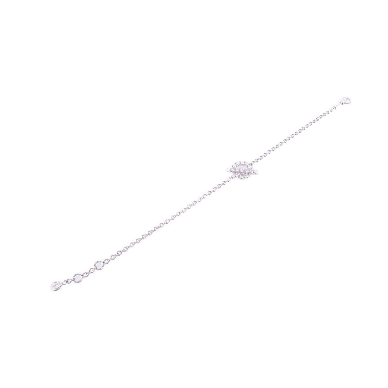 HERMES 18K白金Finesse Bracelet鑽石手鏈