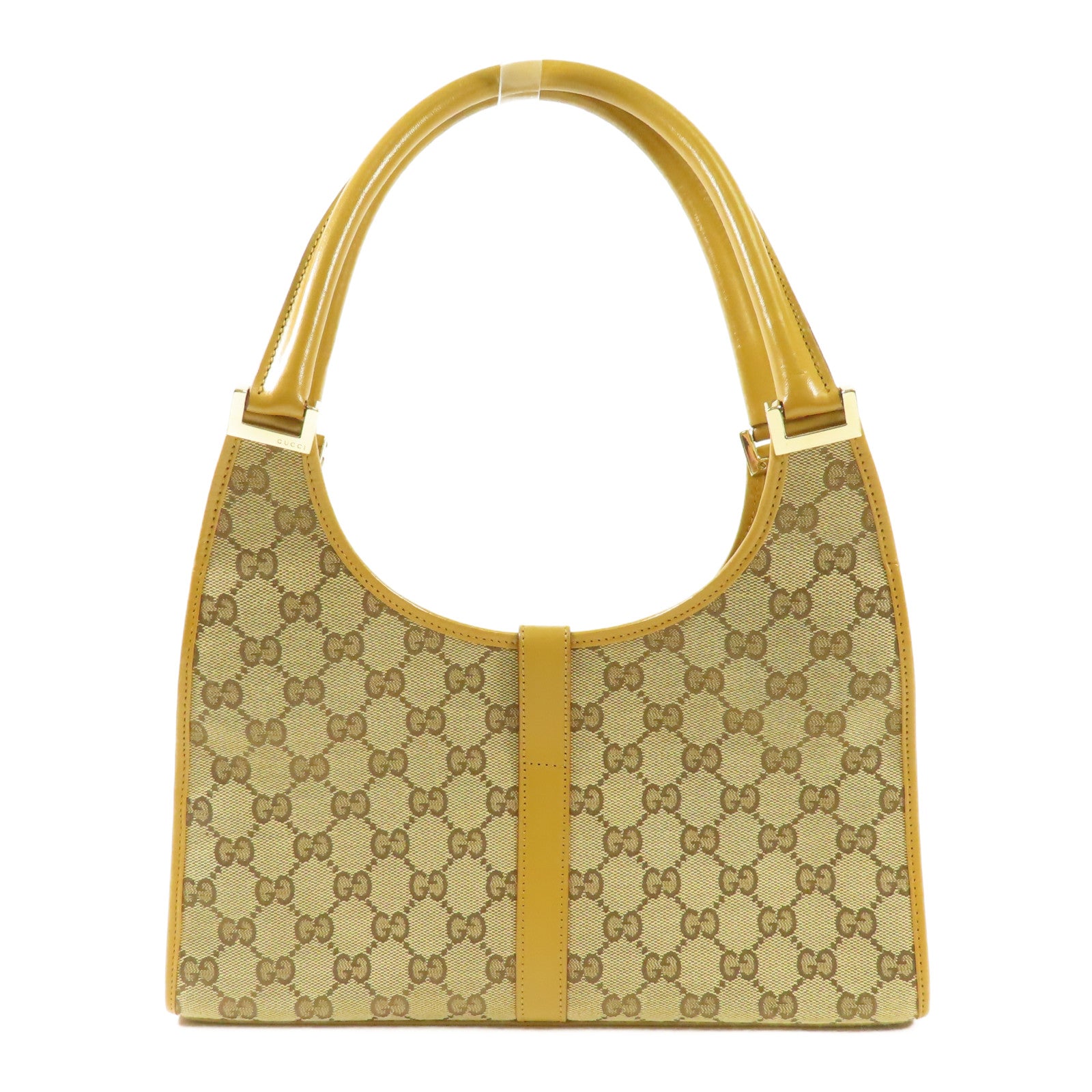 GUCCI 帆布/皮革Shoulder Bag金扣肩背袋