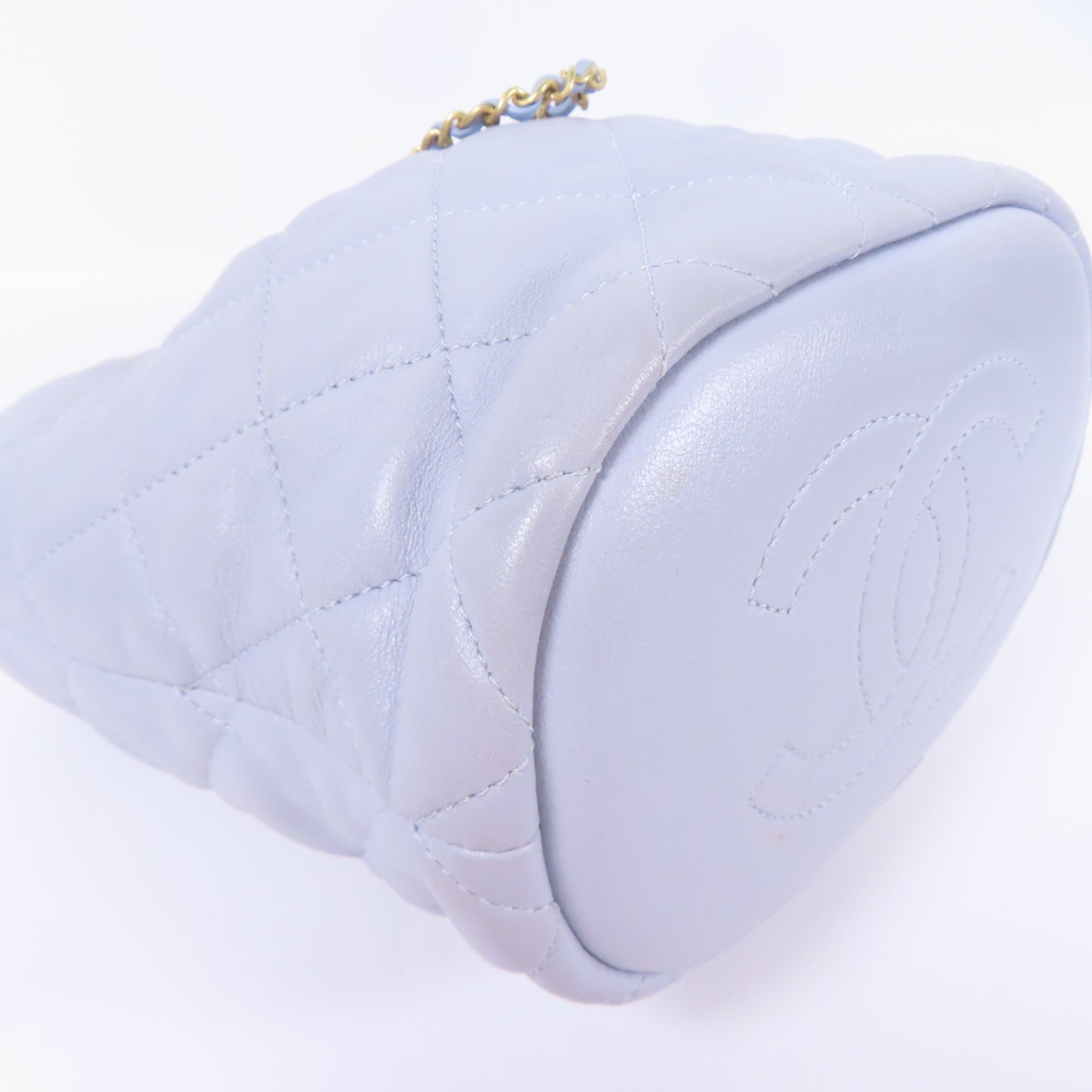 CHANEL 羊皮皮革Chain Shoulder金扣鏈帶肩背袋