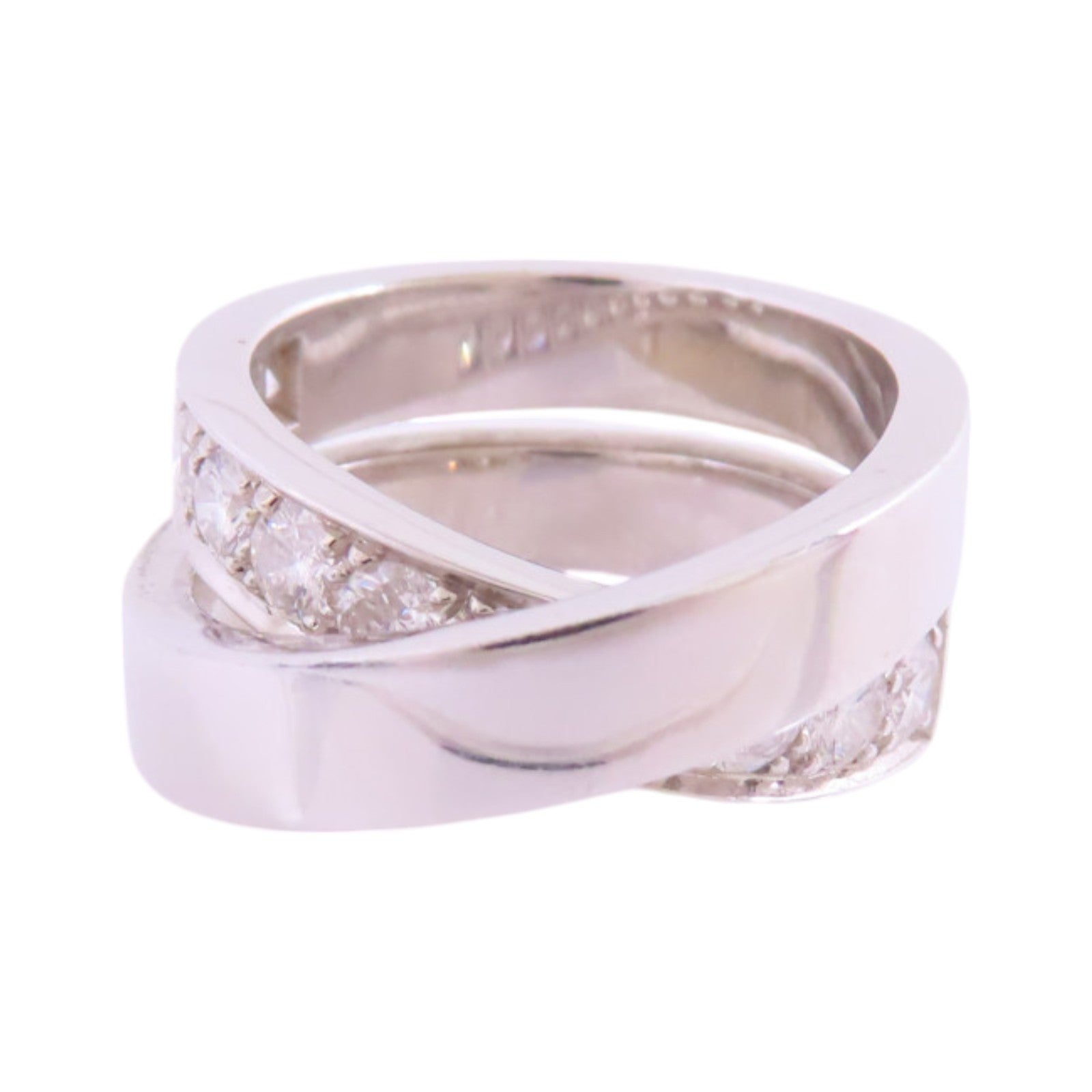 CARTIER 18K白金/鑽石Paris Nouvelle Vague Diamond Ring戒指#49/US#5