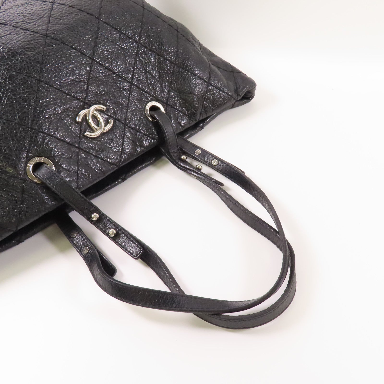 CHANEL 【激減優惠】牛皮皮革Shoulder Bag銀扣肩背袋