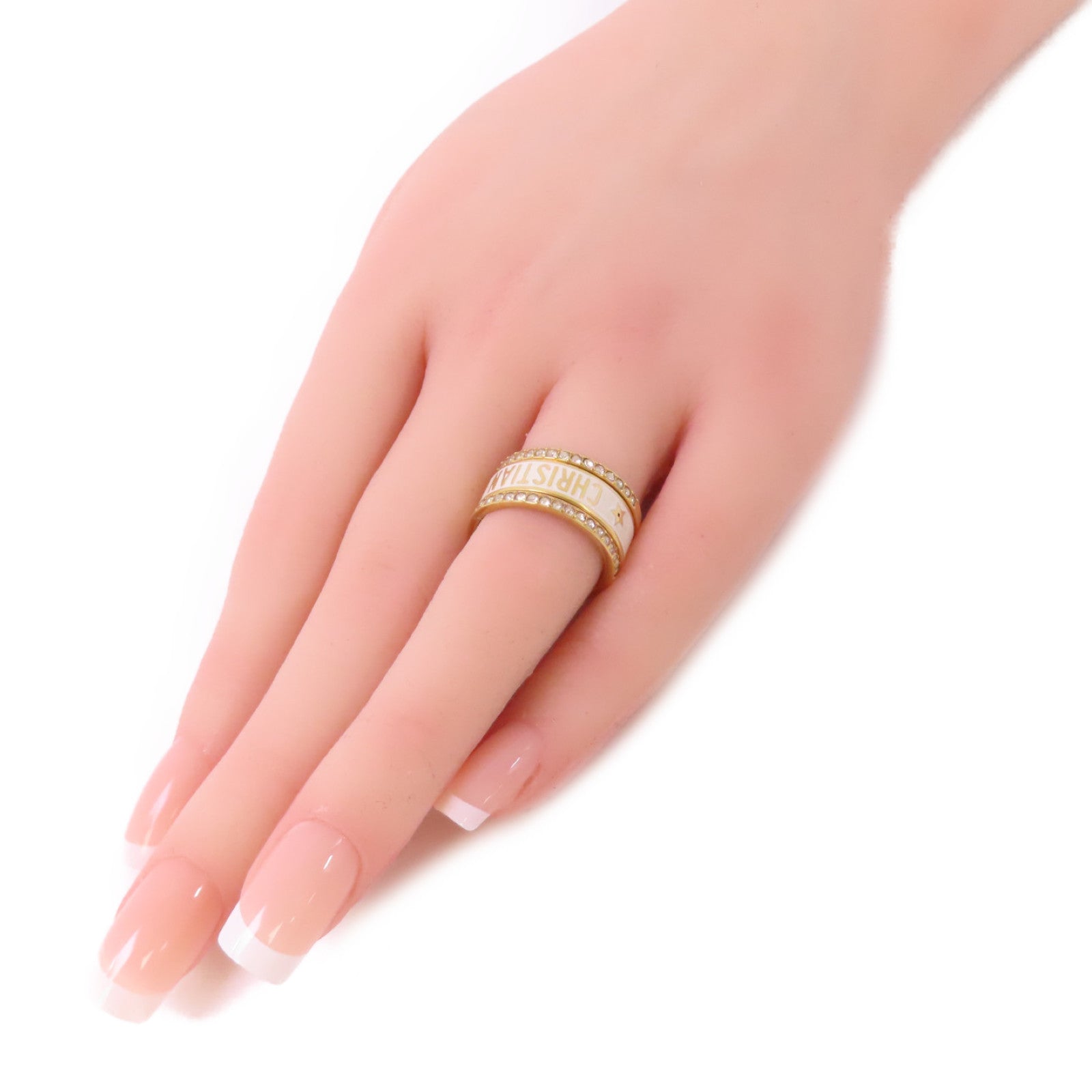 Dior 金屬Triple Ring戒指US#6.75