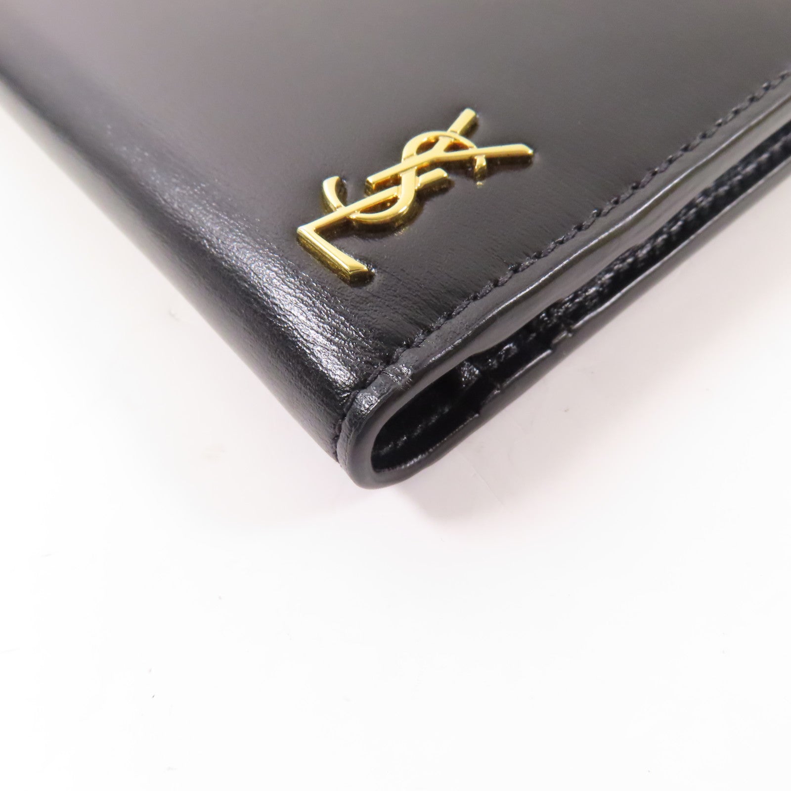 SAINT LAURENT 牛皮皮革Wallet金扣錢包