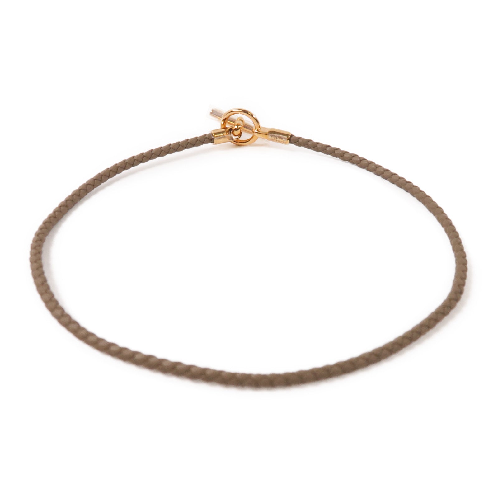 HERMES 皮革Collier Glenan項鍊Khaki