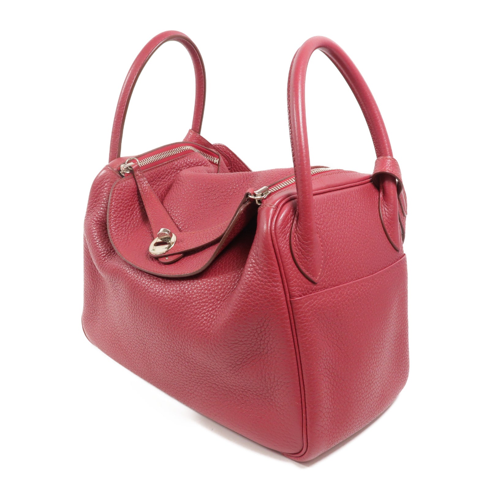 HERMES Clemence皮革Lindy 30手挽肩背兩用袋Ruby