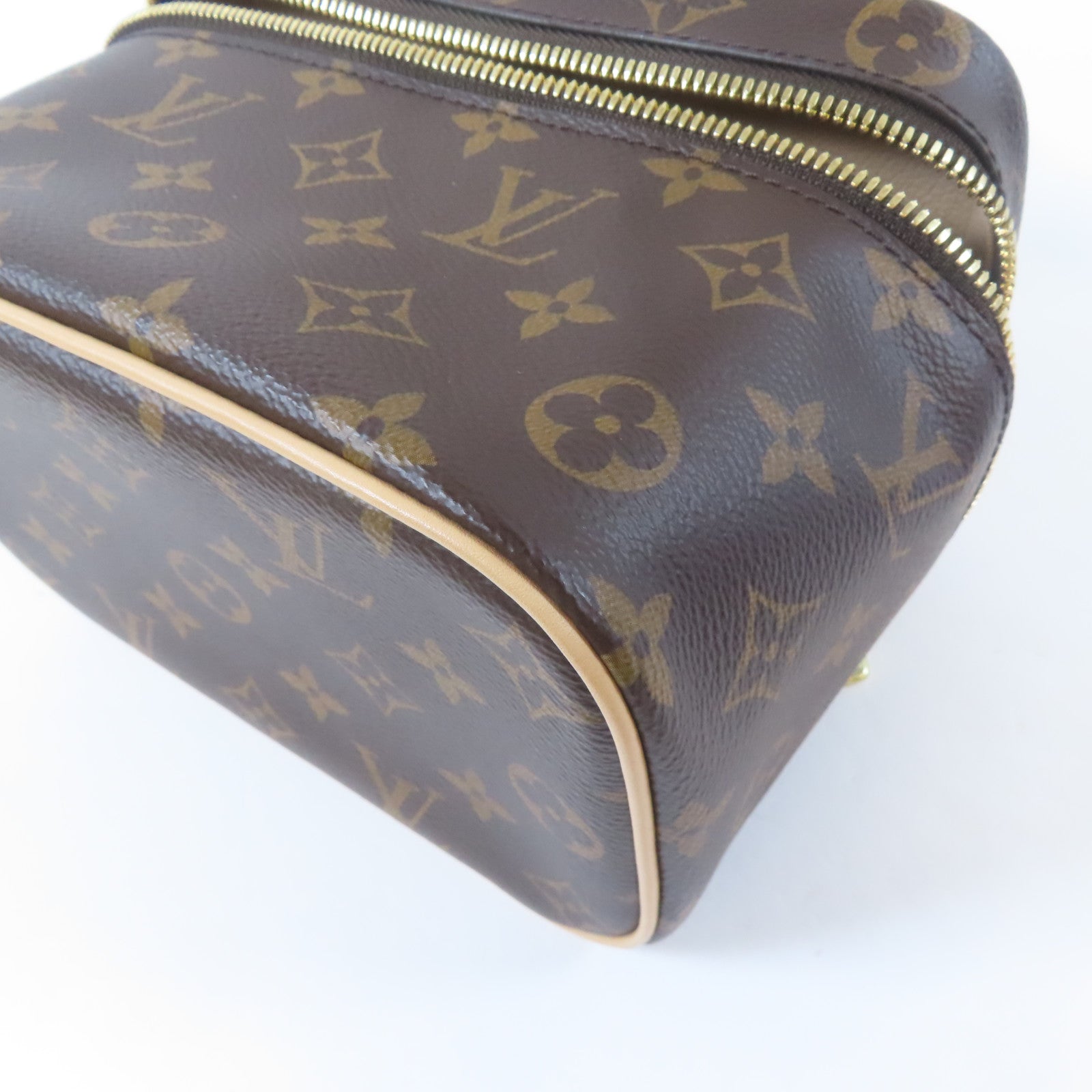 LOUIS VUITTON Monogram Nice Mini金扣手挽袋啡色