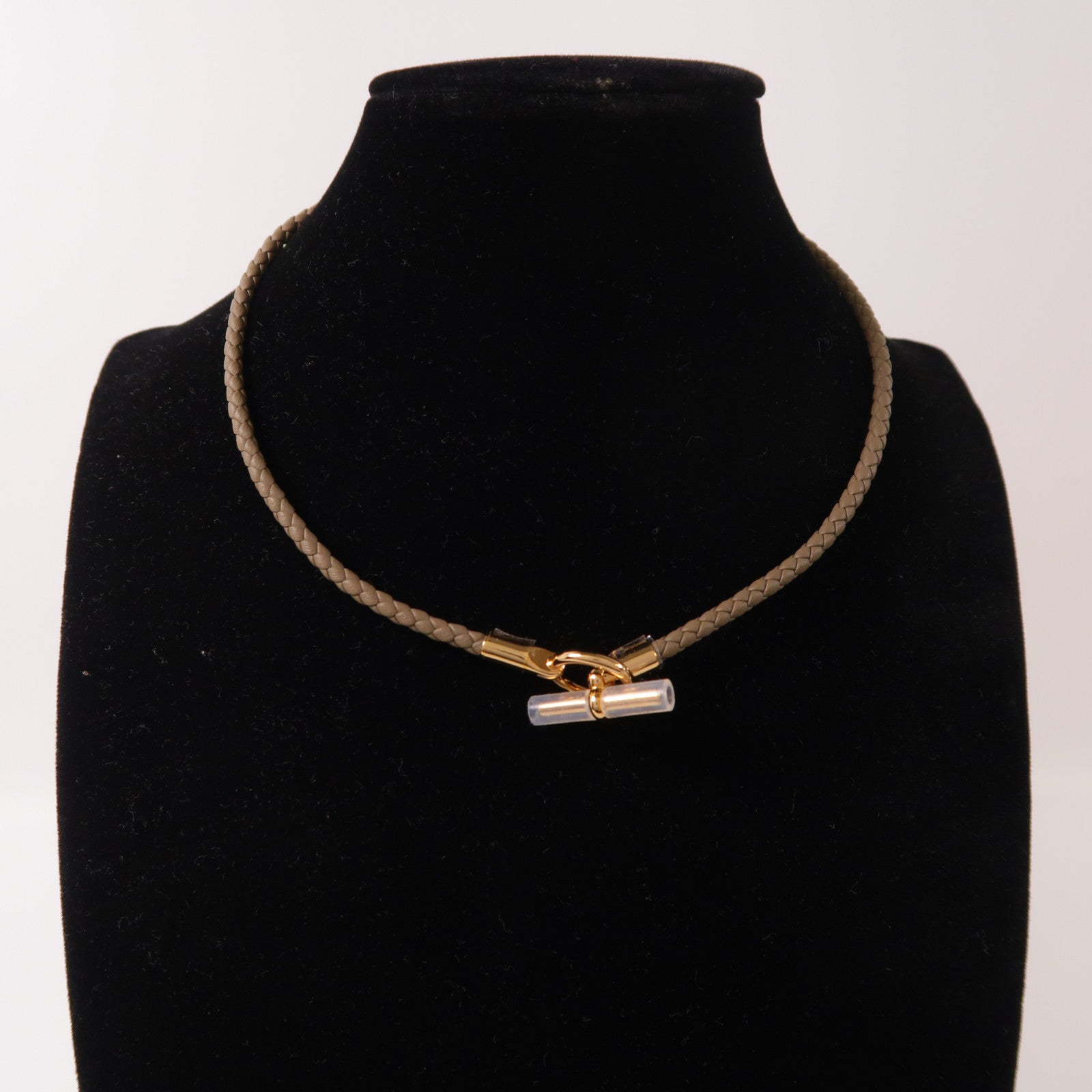 HERMES 皮革Collier Glenan項鍊Khaki