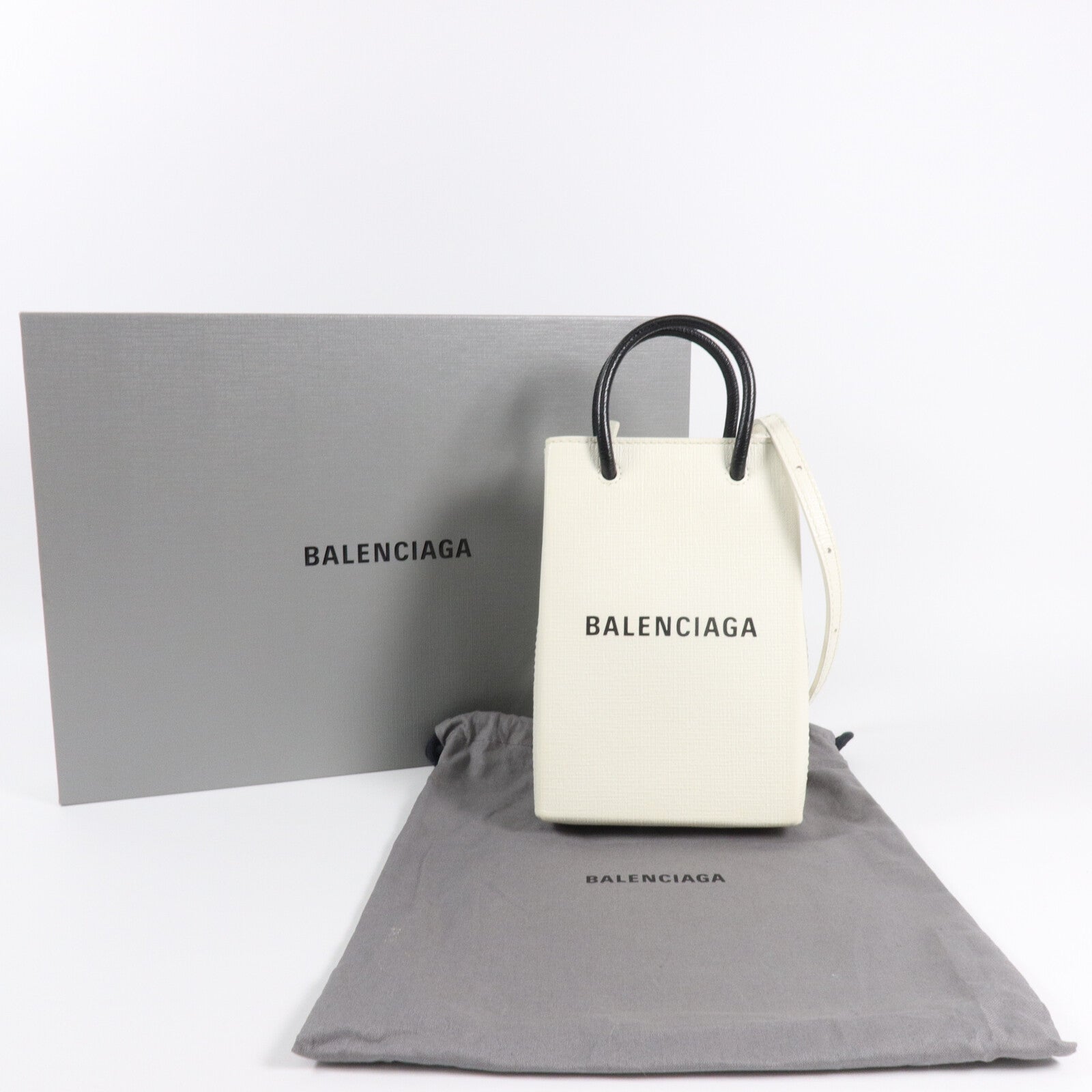 BALENCIAGA 牛皮皮革手挽肩背兩用袋Shopping Phone Holder
