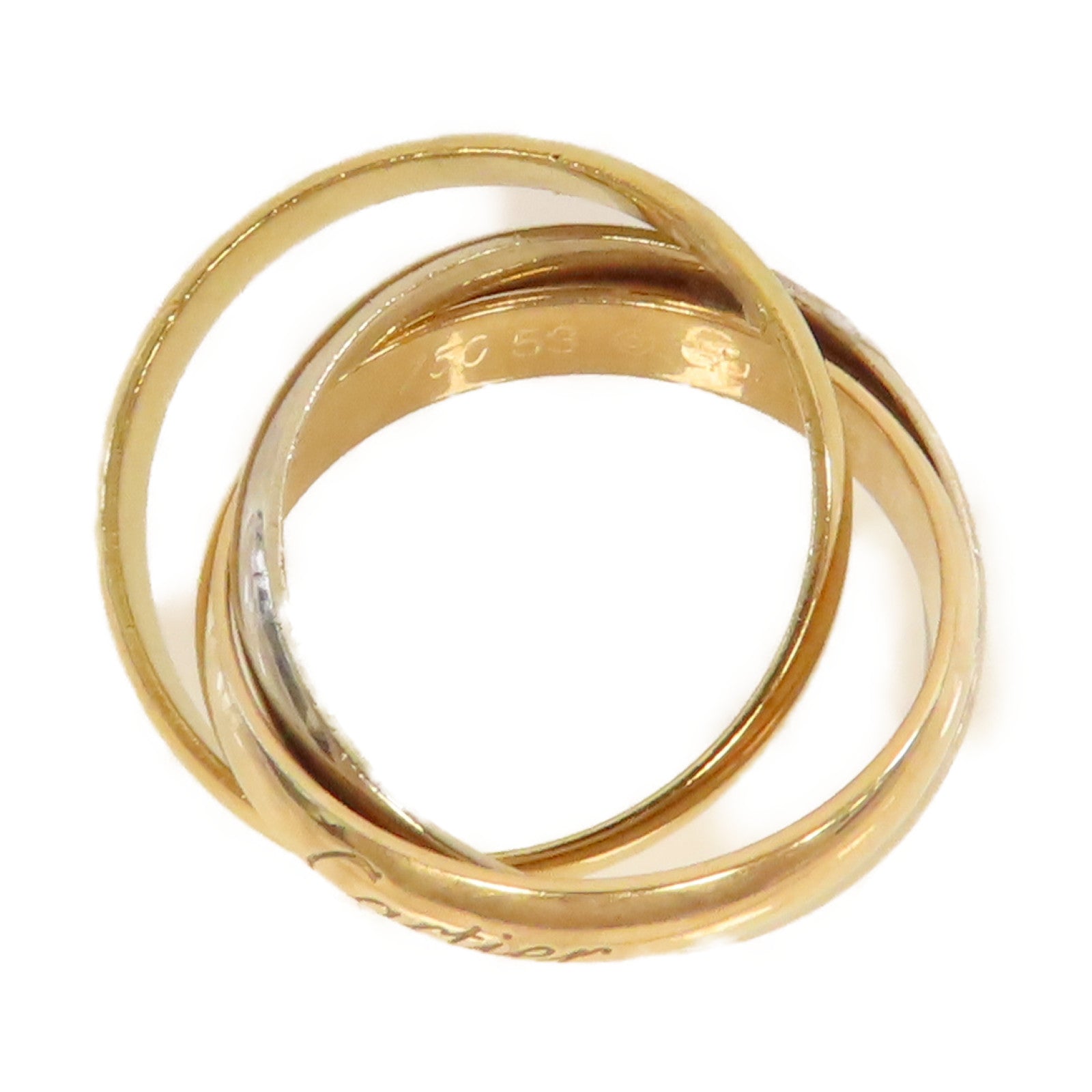 CARTIER **【激減優惠】18K玫瑰金/黃金/白金Trinity Ring戒指#53/US#5.75