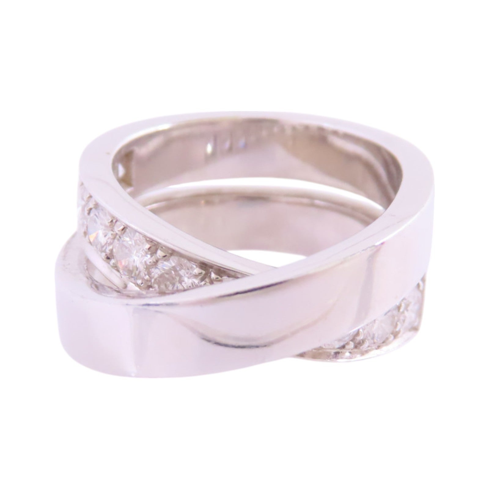 CARTIER 18K白金/鑽石Paris Nouvelle Vague Diamond Ring戒指#49/US#5