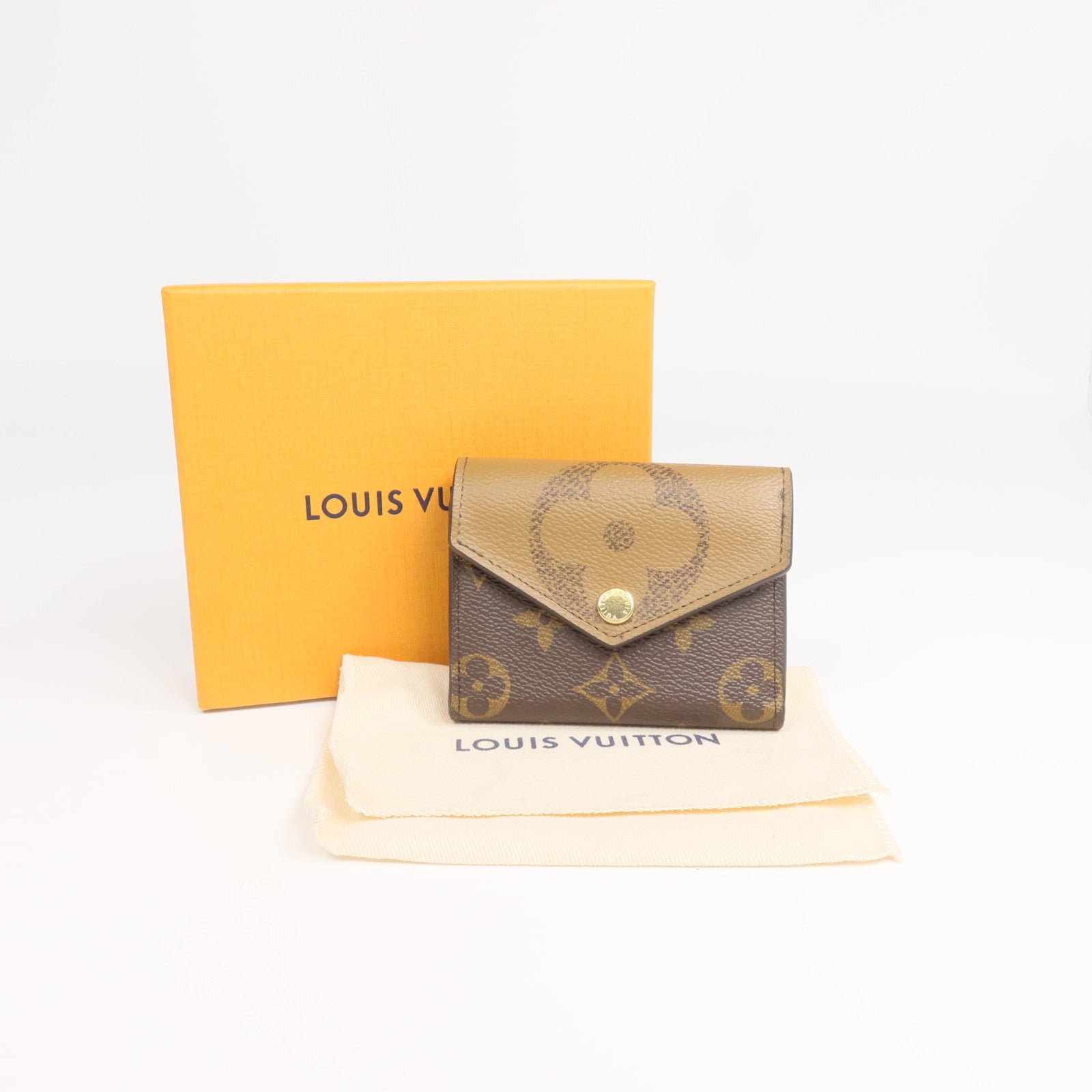 LOUIS VUITTON Monogram/Monogram Reverse Giant Zoe Wallet金扣錢包