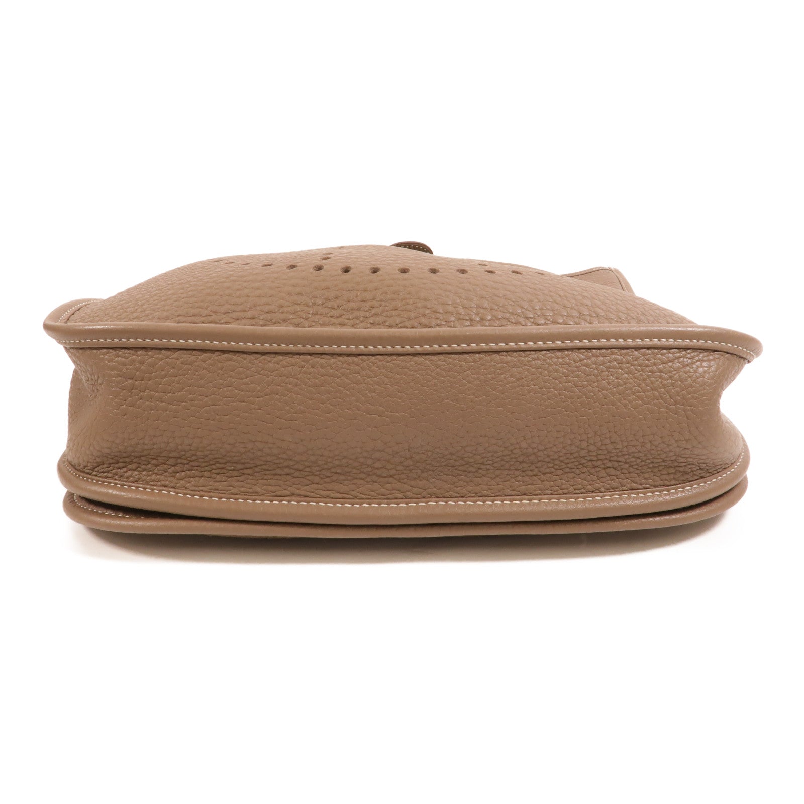 HERMES Clemence皮革Evelyne PM肩背袋Etoupe