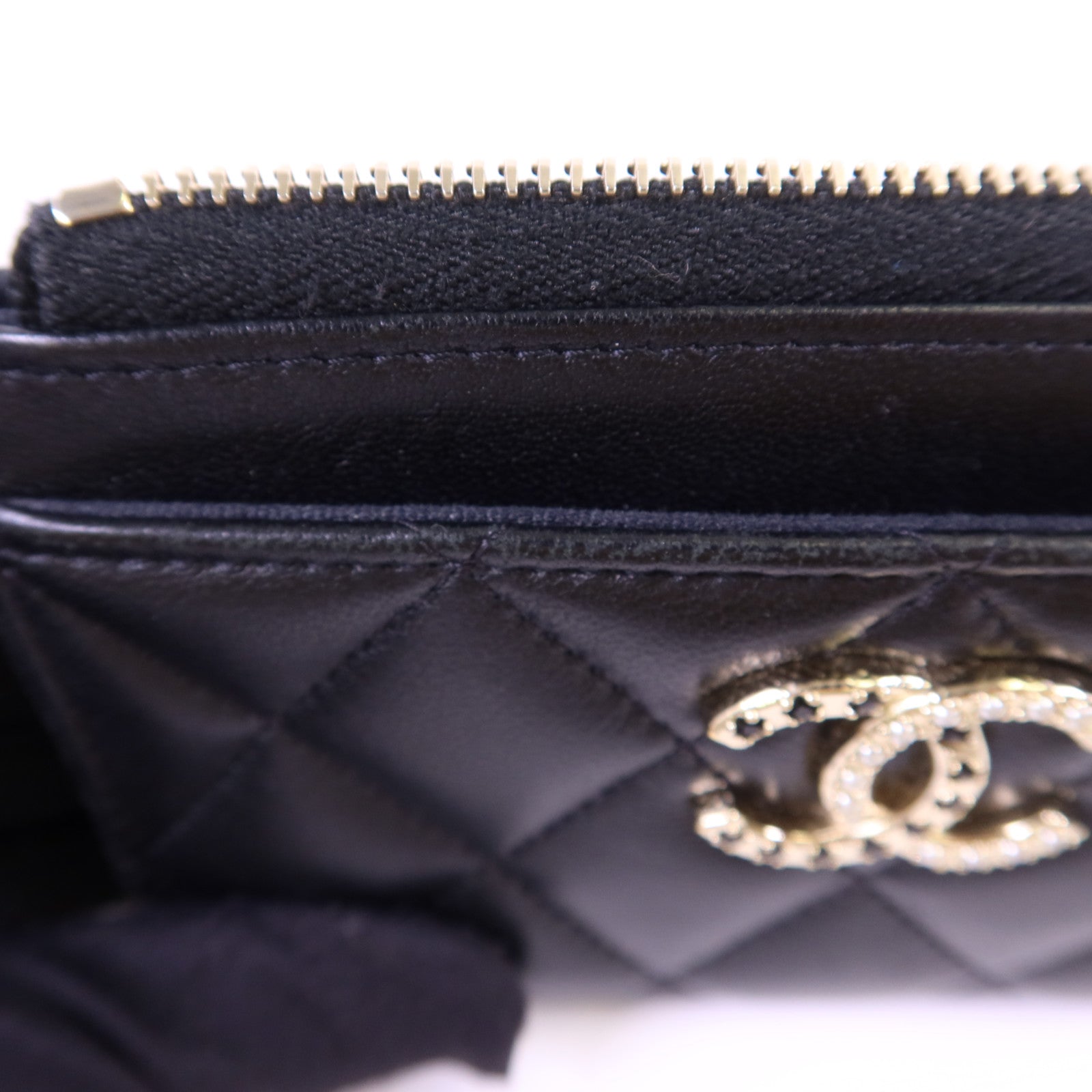 CHANEL 羊皮皮革Card Case金扣卡片套