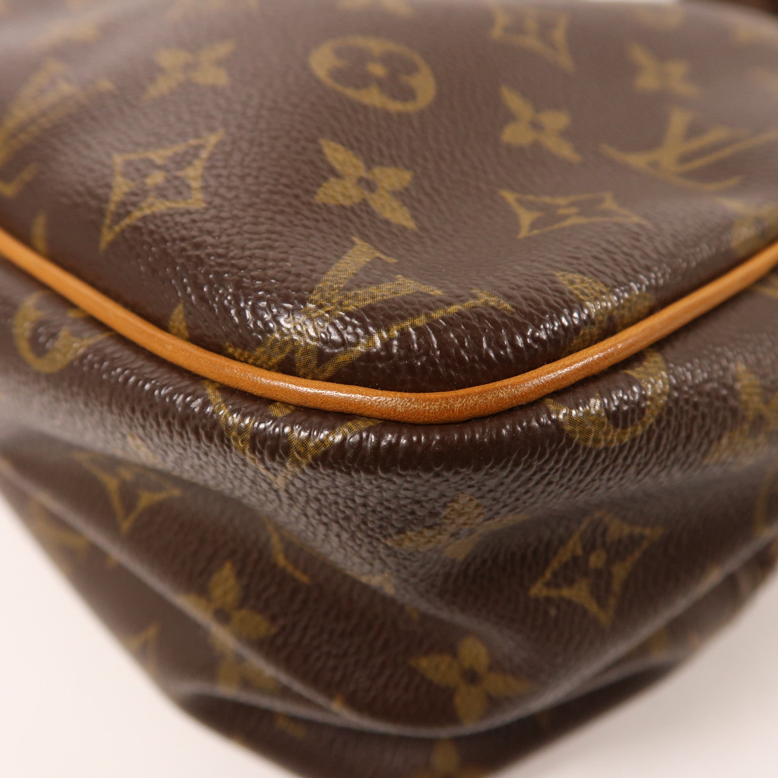 LOUIS VUITTON Monogram Reporter PM金扣肩背袋棕色