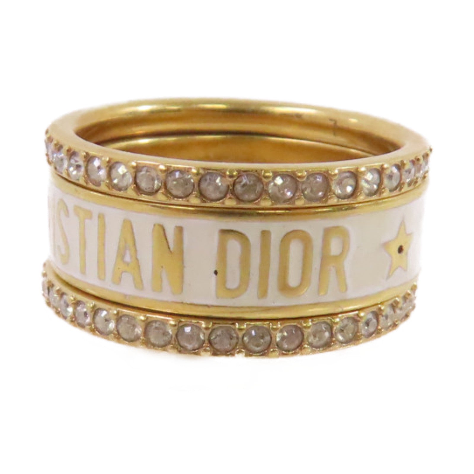 Dior 金屬Triple Ring戒指US#6.75