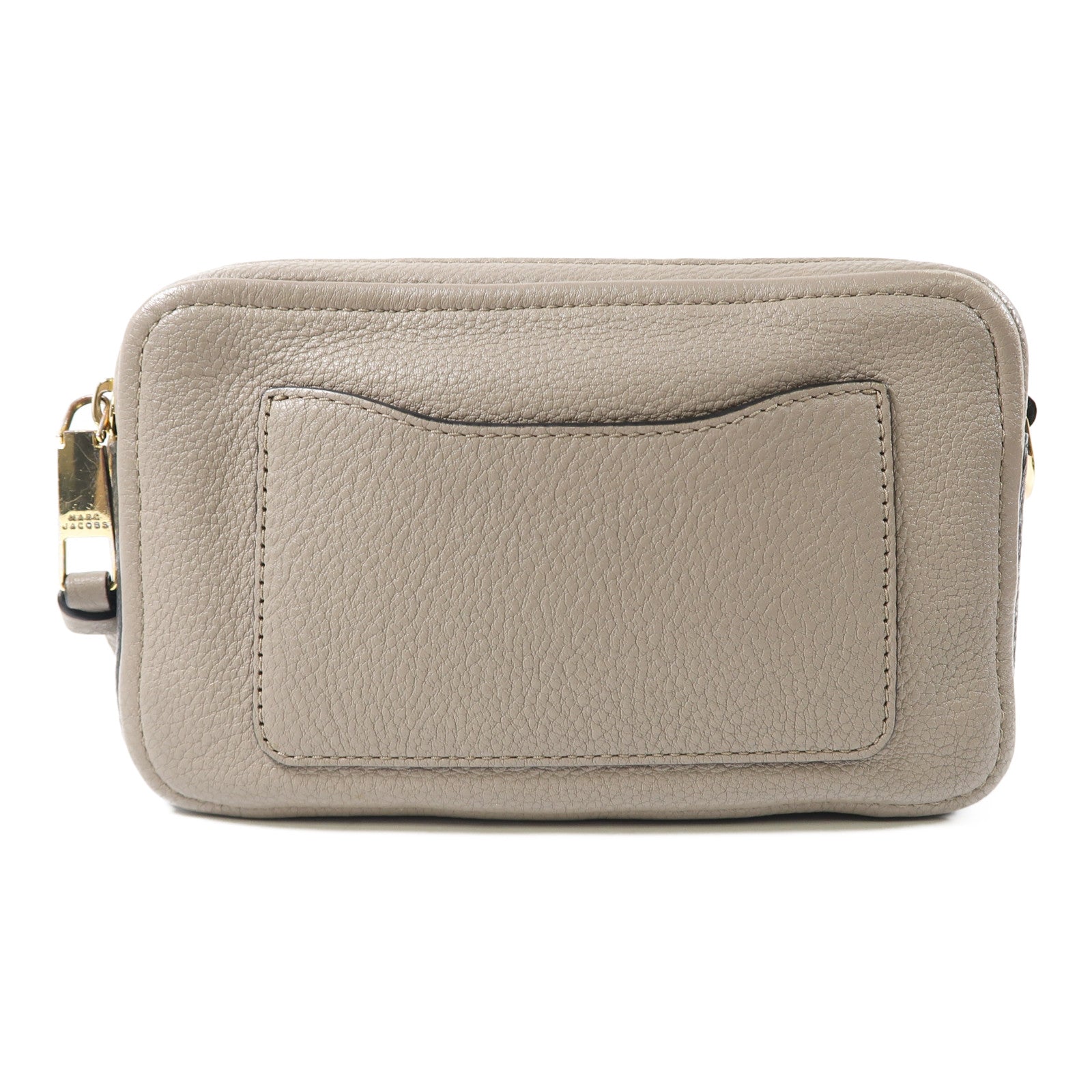 MARC JACOBS 牛皮皮革Camera Bag金扣肩背袋啡色/黑色