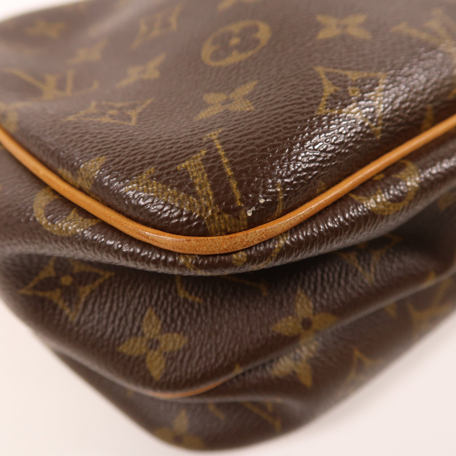 LOUIS VUITTON Monogram Reporter PM金扣肩背袋棕色