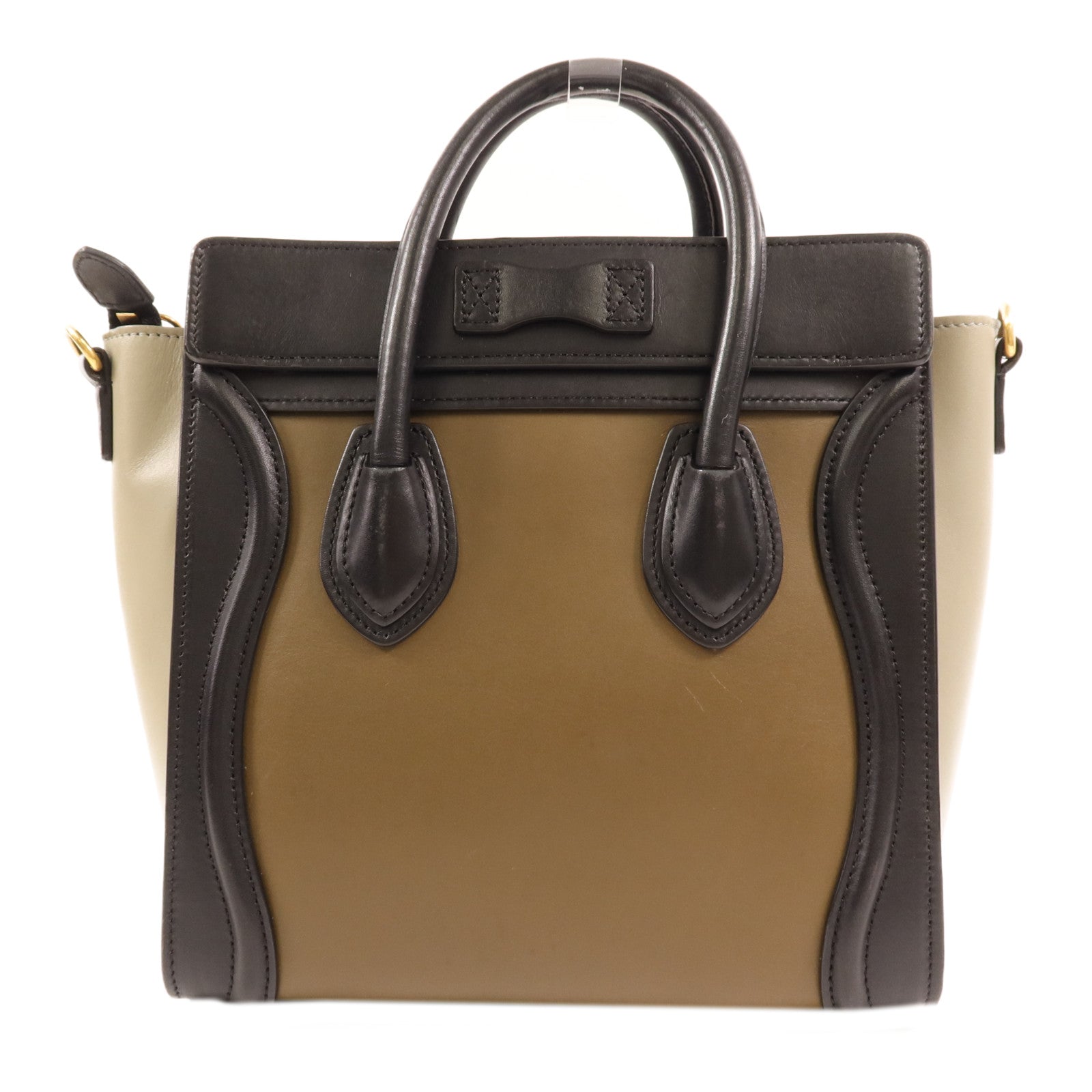 CELINE 牛皮皮革Nano Luggage金扣手挽肩背兩用袋