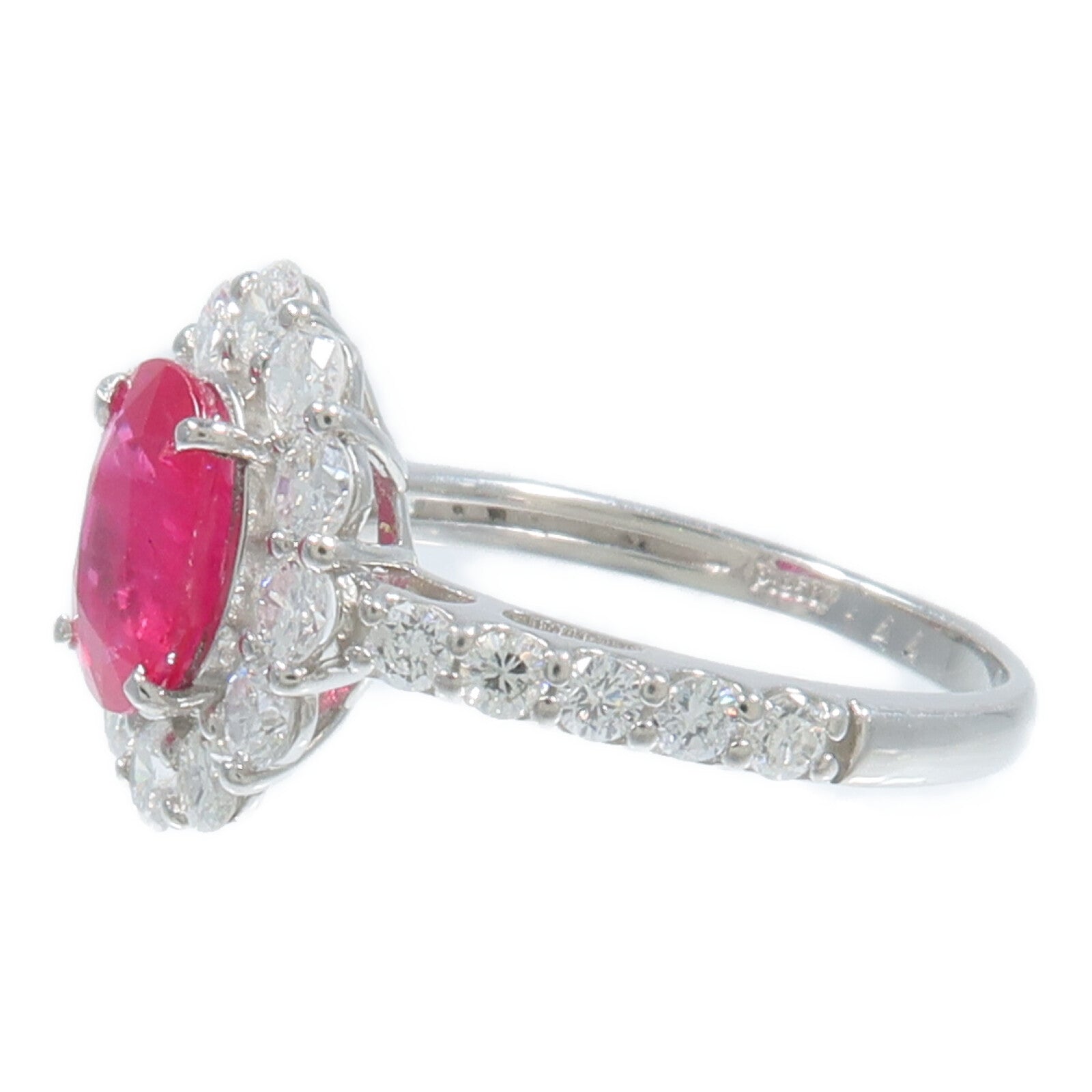 JEWELRY PT950鉑金Ruby Diamond Ring紅寶石/鑽石戒指