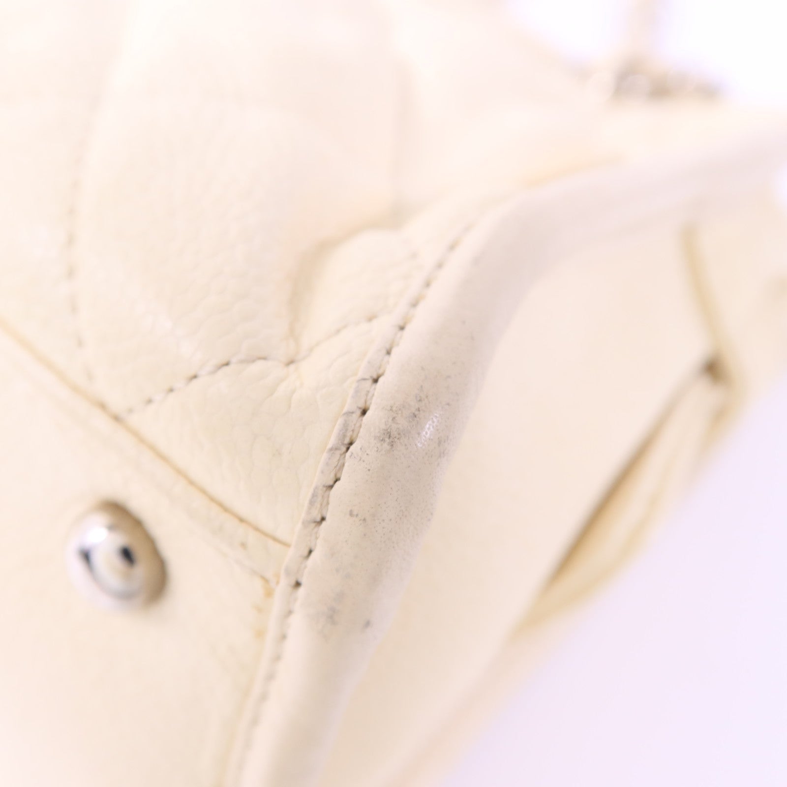 CHANEL 牛皮皮革Chain Shoulder銀扣鏈帶肩背袋