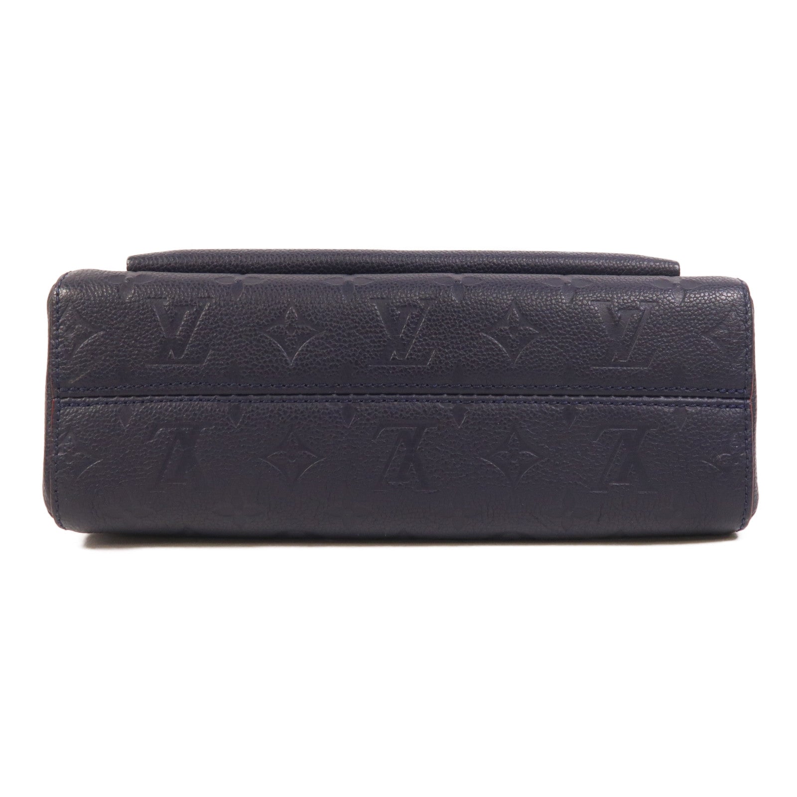 LOUIS VUITTON Monogram Empreinte Vavin PM金扣肩背袋深藍色