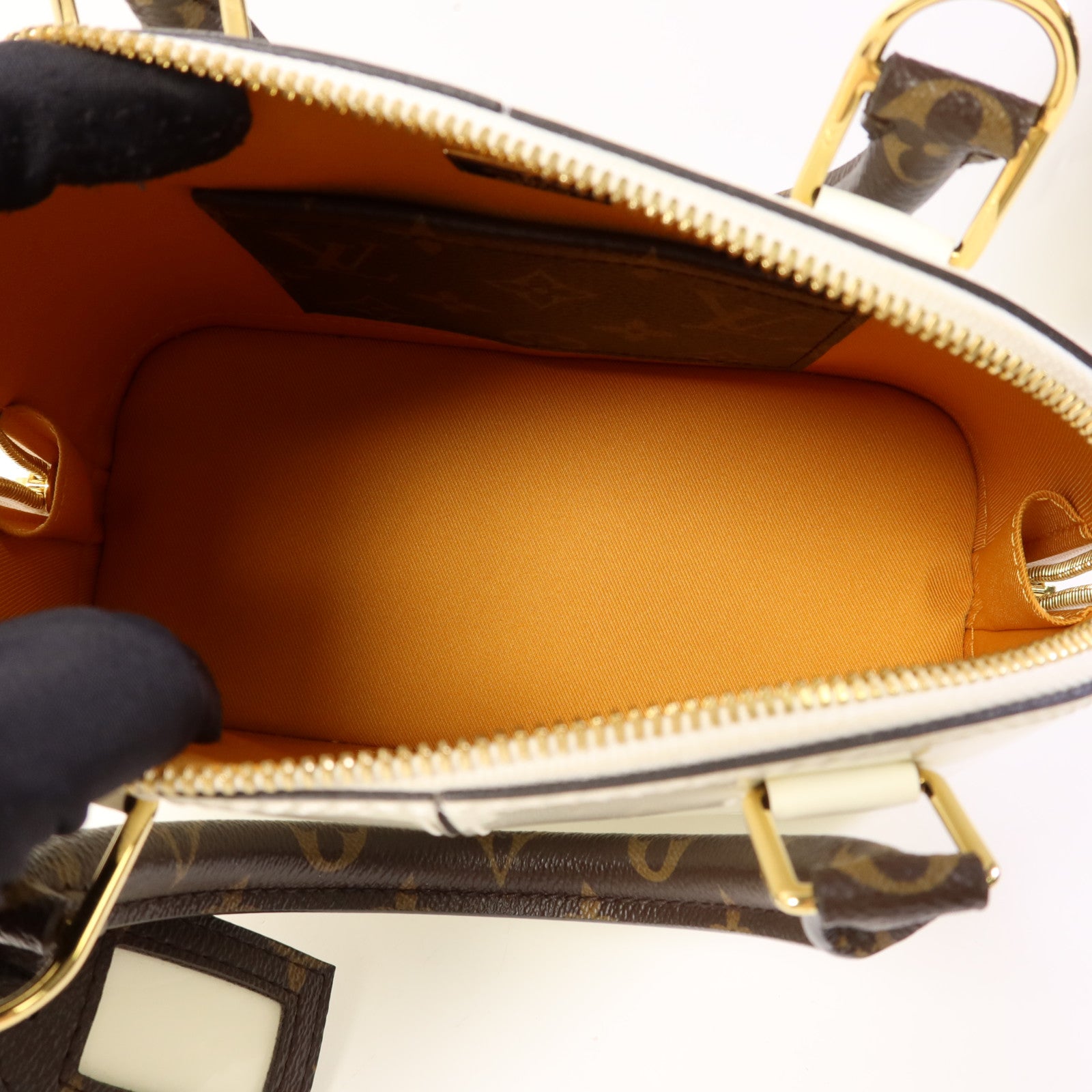 LOUIS VUITTON Vernis Alma BB金扣手挽肩背兩用袋