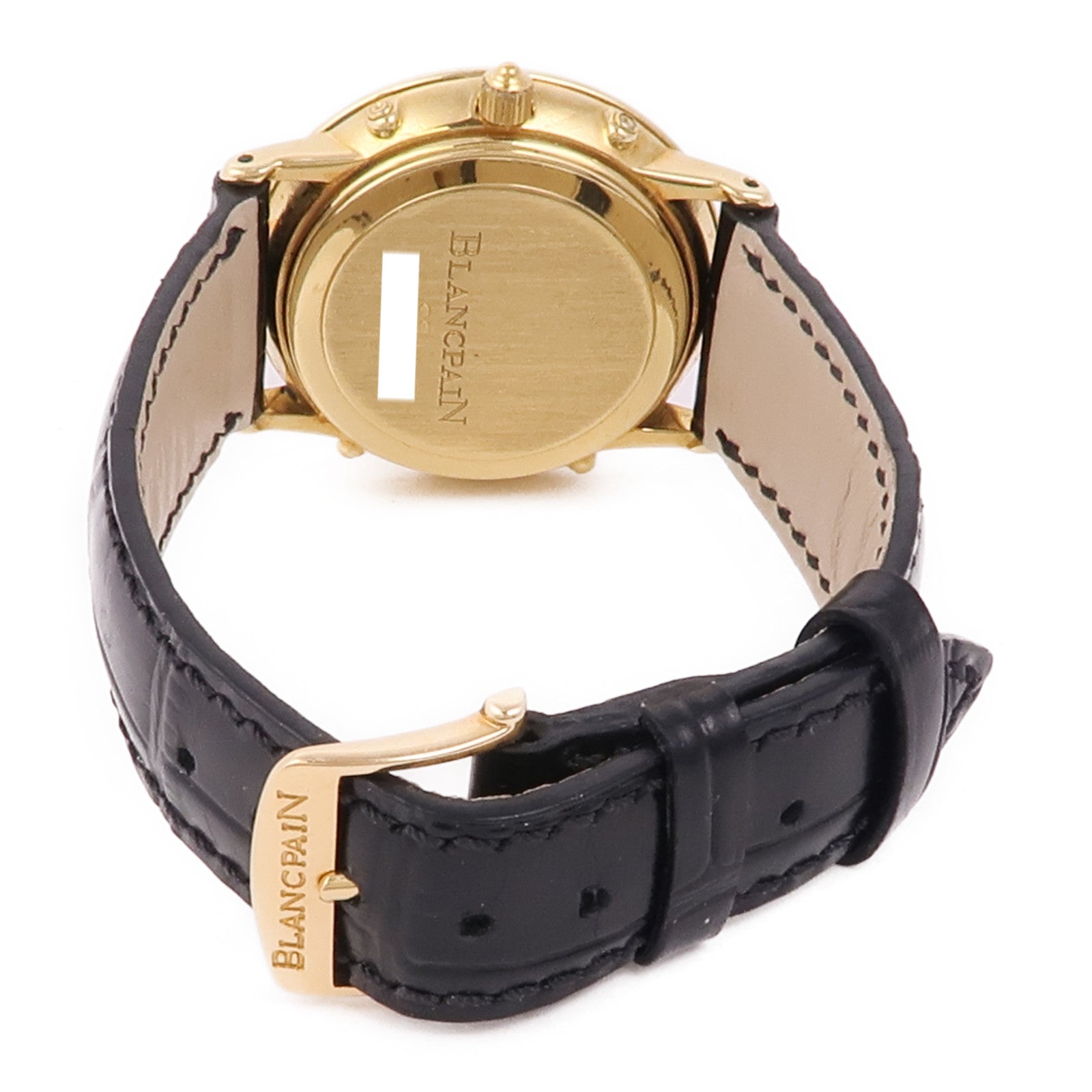 Blancpain Villeret Moonphase Calendar Automatic Watch 18K Yellow Gold White