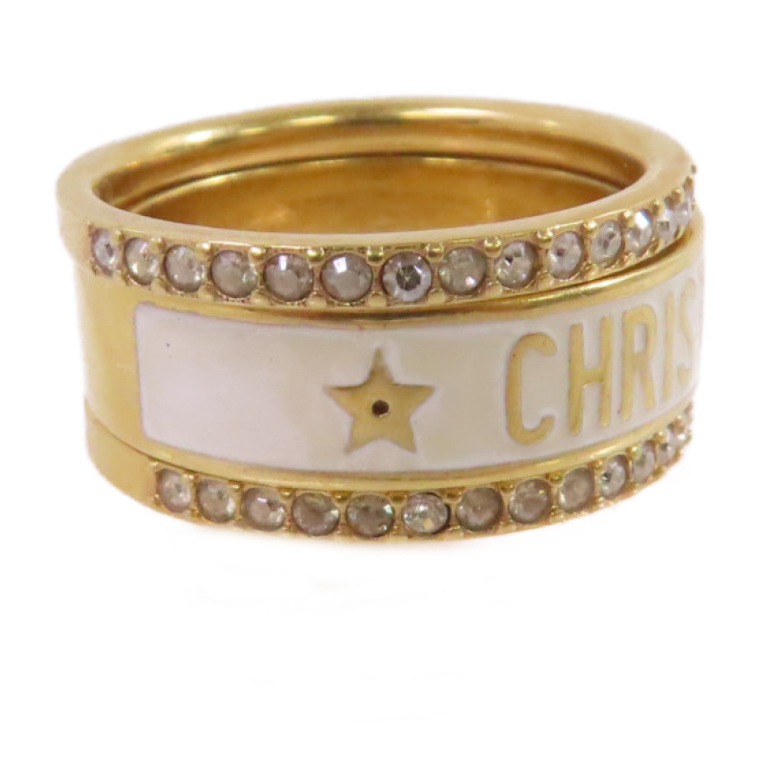 Dior 金屬Triple Ring戒指US#6.75