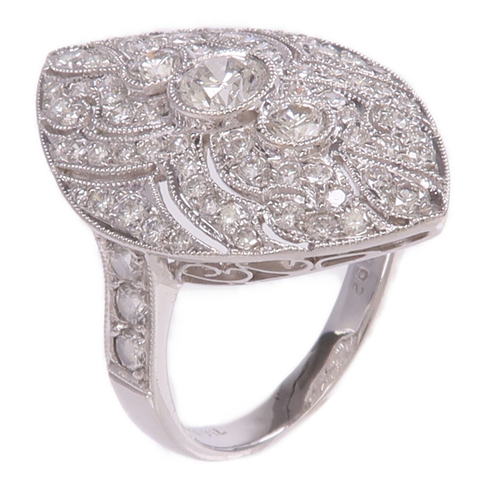 JEWELRY 【激減優惠】18K白金Diamond Ring鑽石戒指US#5