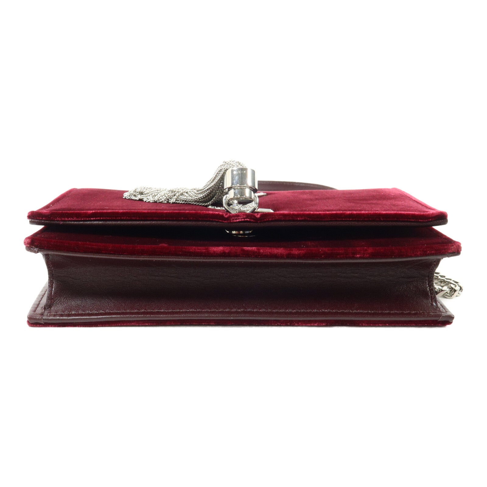 SAINT LAURENT 天鵝絨Tassel Chain Wallet鏈帶肩背袋
