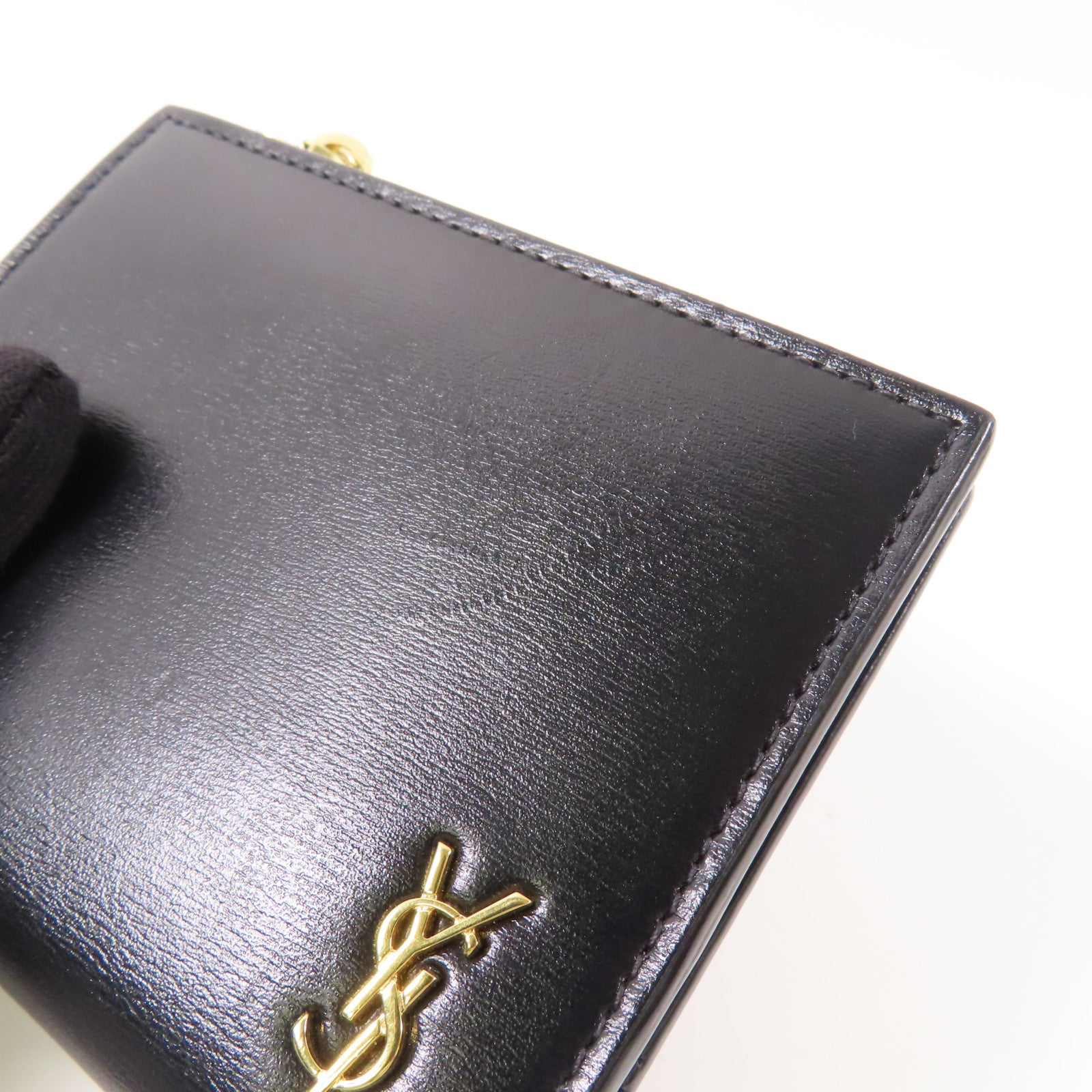SAINT LAURENT 牛皮皮革Wallet金扣錢包