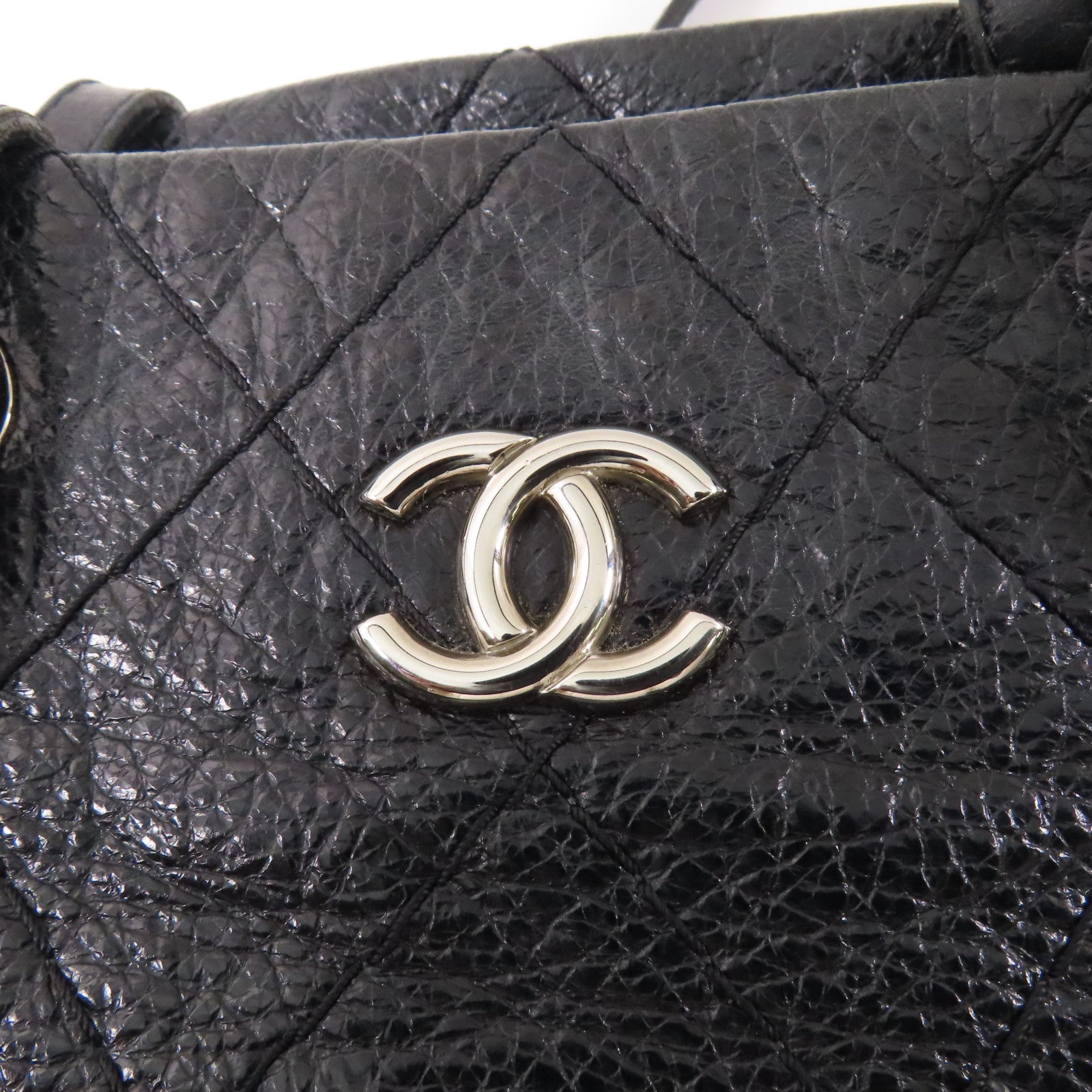 CHANEL 【激減優惠】牛皮皮革Shoulder Bag銀扣肩背袋