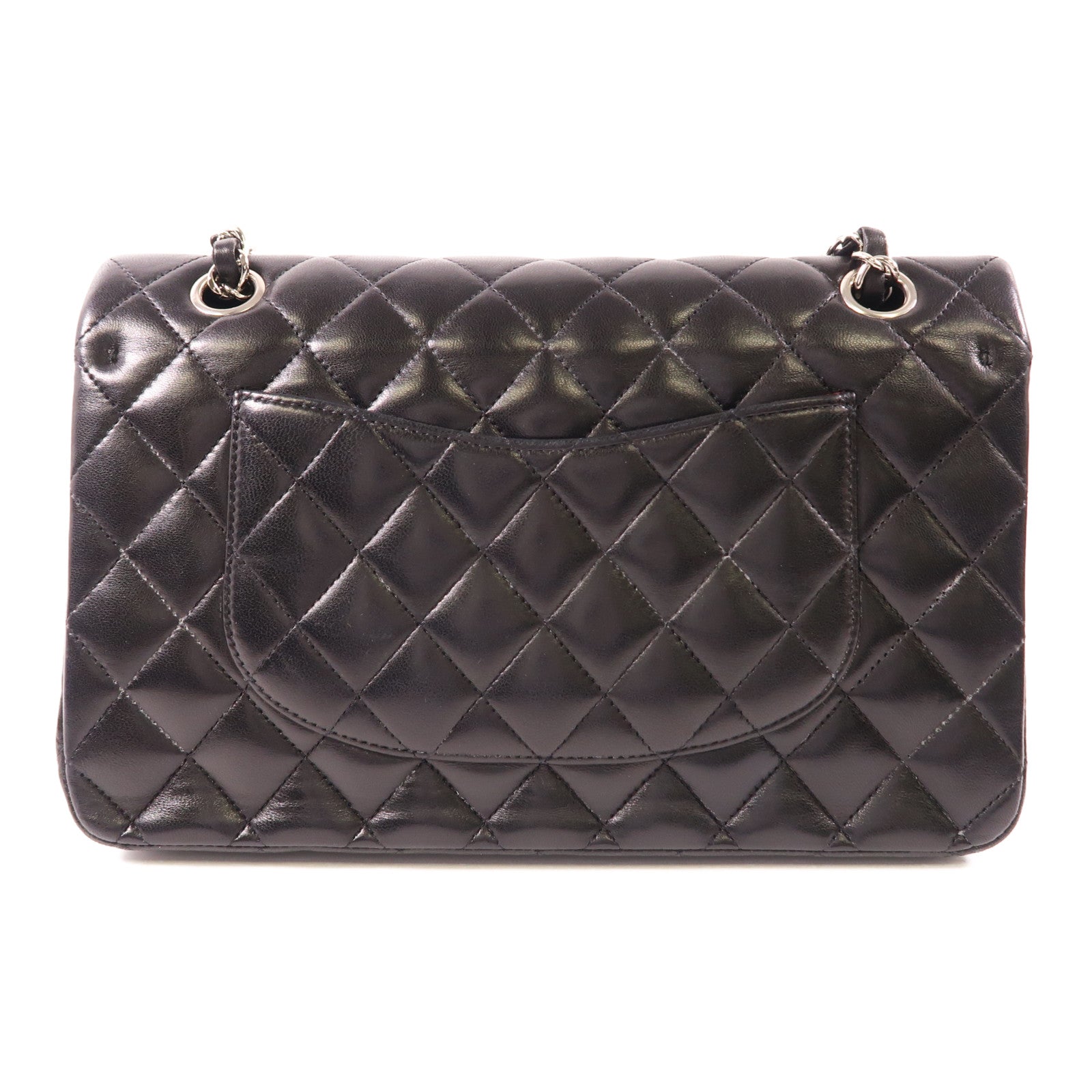 CHANEL 羊皮皮革Classic 25銀扣肩背袋