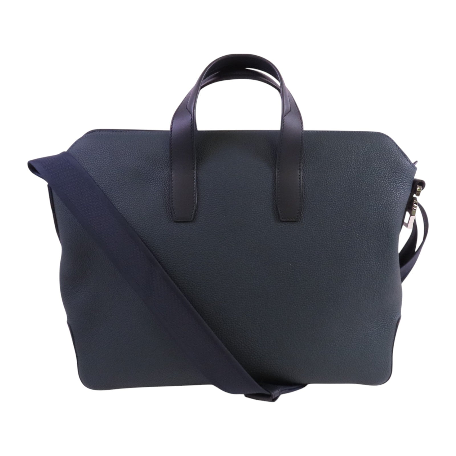 HERMES Togo皮革Citynews Briefcase銀扣公事包