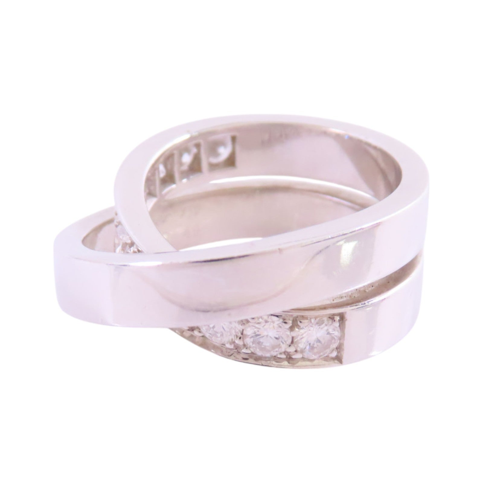 CARTIER 18K白金/鑽石Paris Nouvelle Vague Diamond Ring戒指#49/US#5