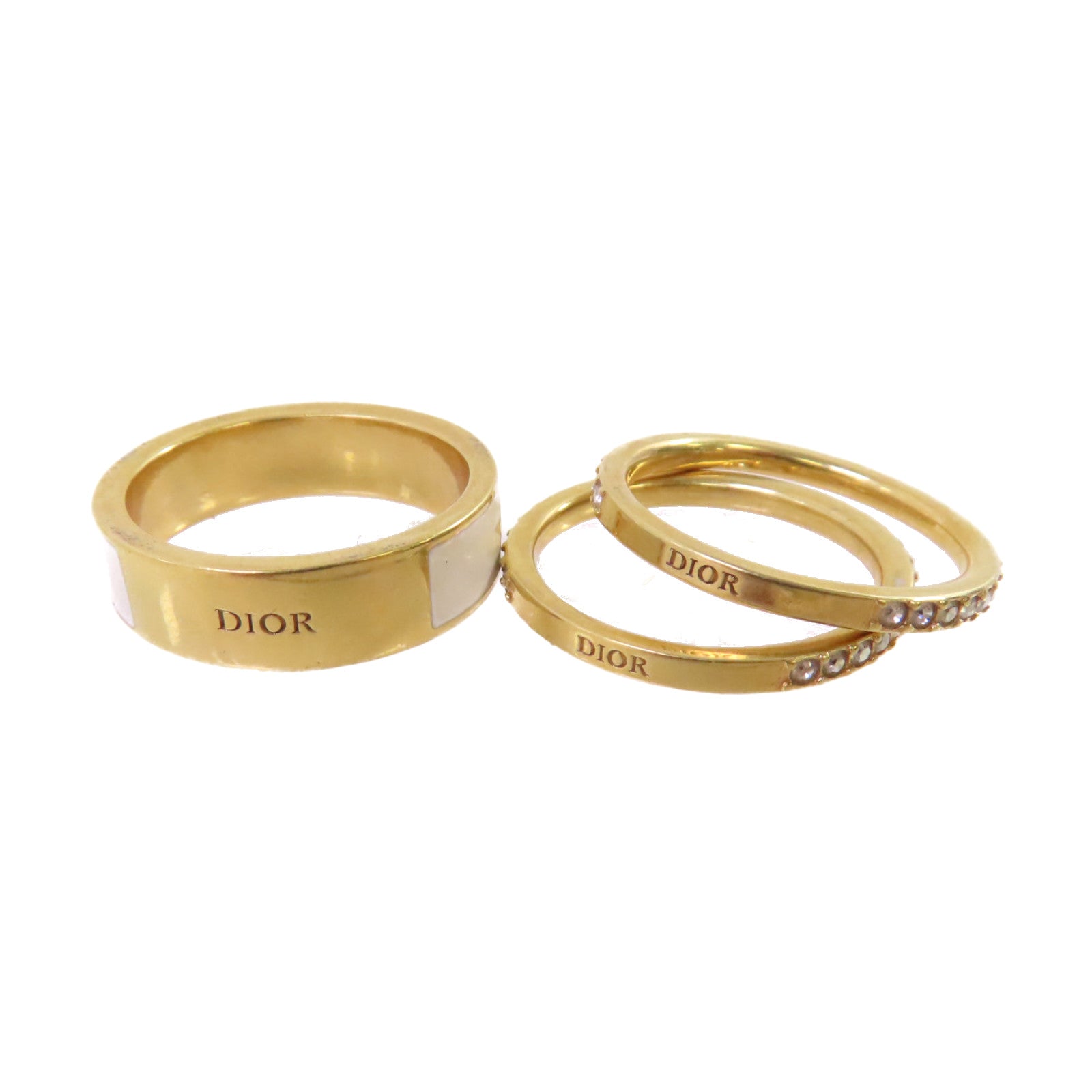 Dior 金屬Triple Ring戒指US#6.75