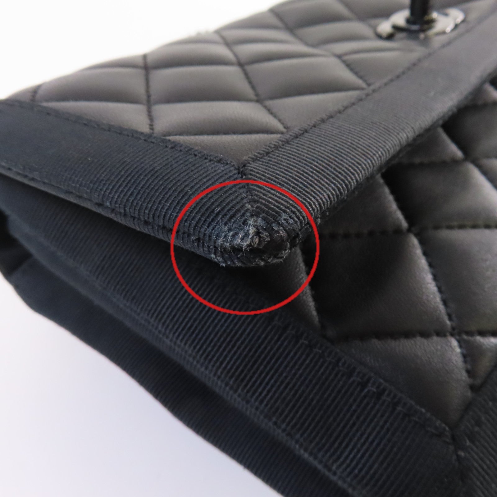CHANEL 菱格羊皮皮革Chain Shoulder Bag鏈帶肩背袋黑色