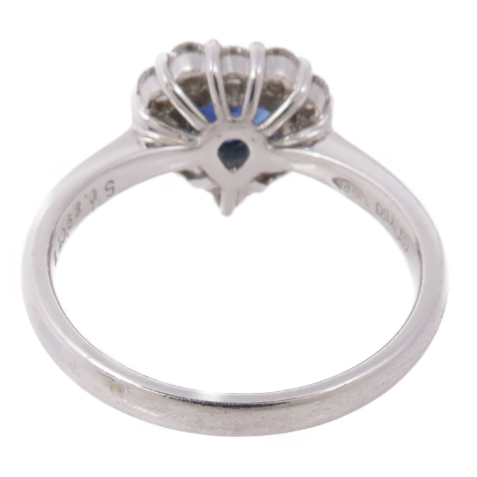 JEWELRY 18K白金Sapphire/Diamond Ring藍寶石/鑽石戒指US#6.25