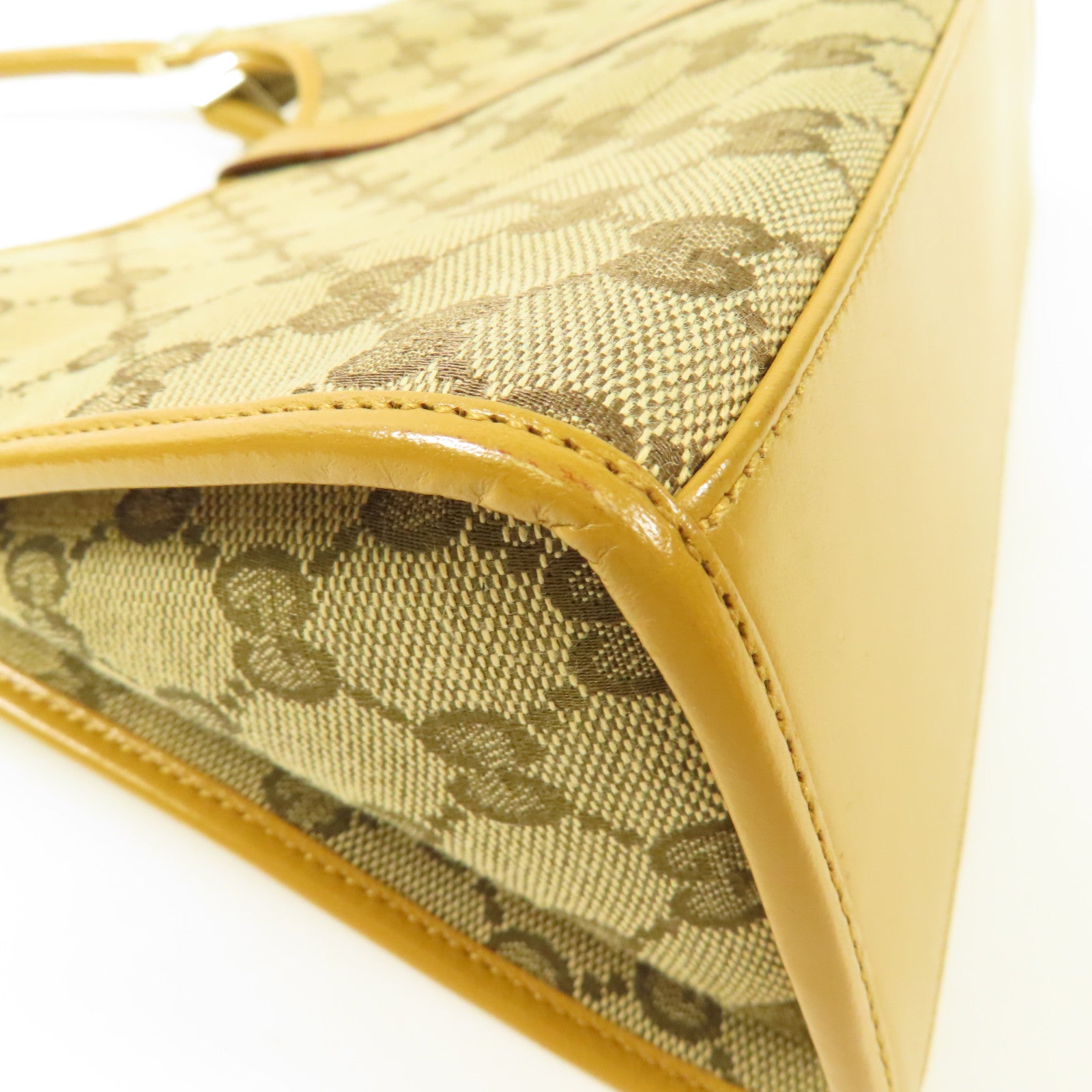 GUCCI 帆布/皮革Shoulder Bag金扣肩背袋