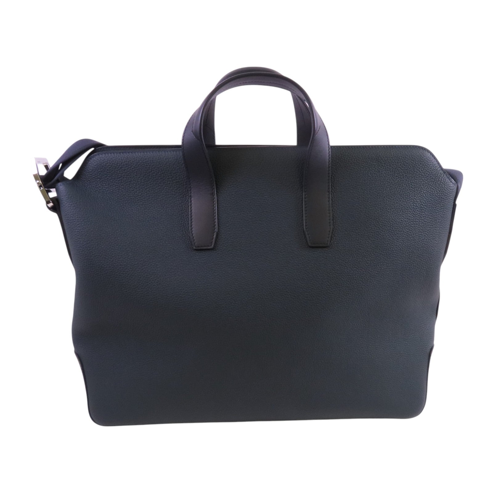 HERMES Togo皮革Citynews Briefcase銀扣公事包