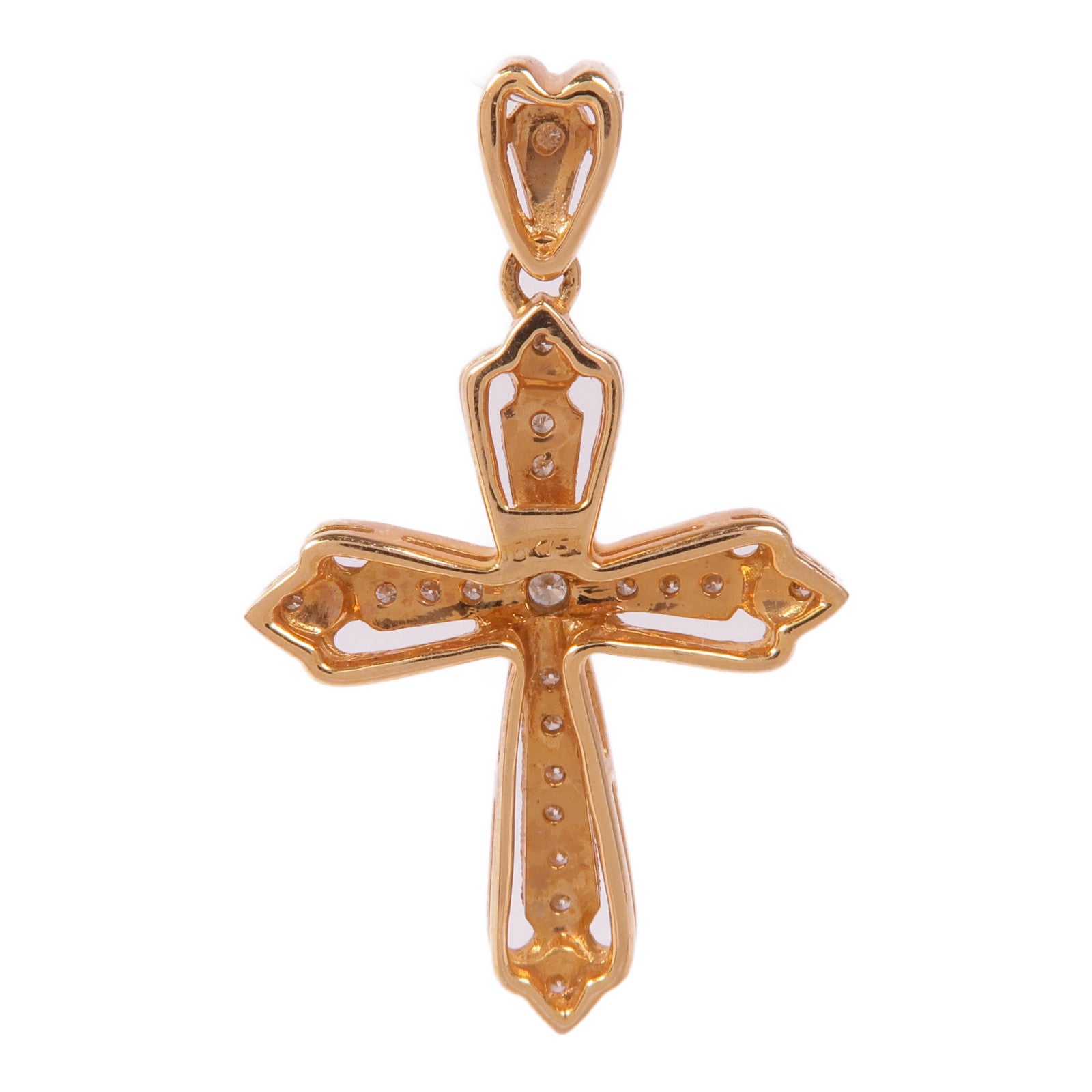 JEWELRY 18K玫瑰金Diamond Pendant Top鑽石吊墜