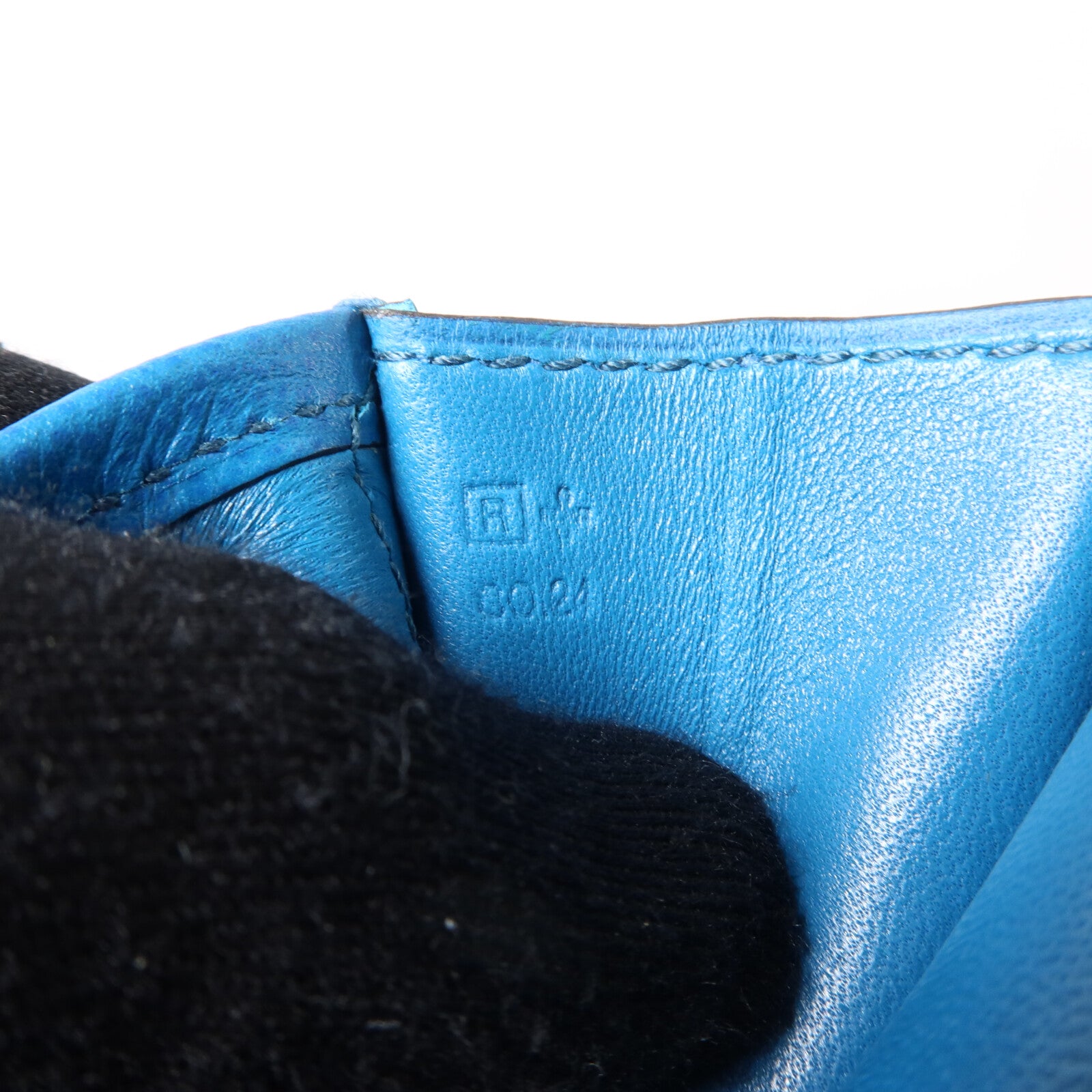 HERMES Swift皮革Jige Elan 29手拿包Bleu Zanzibar