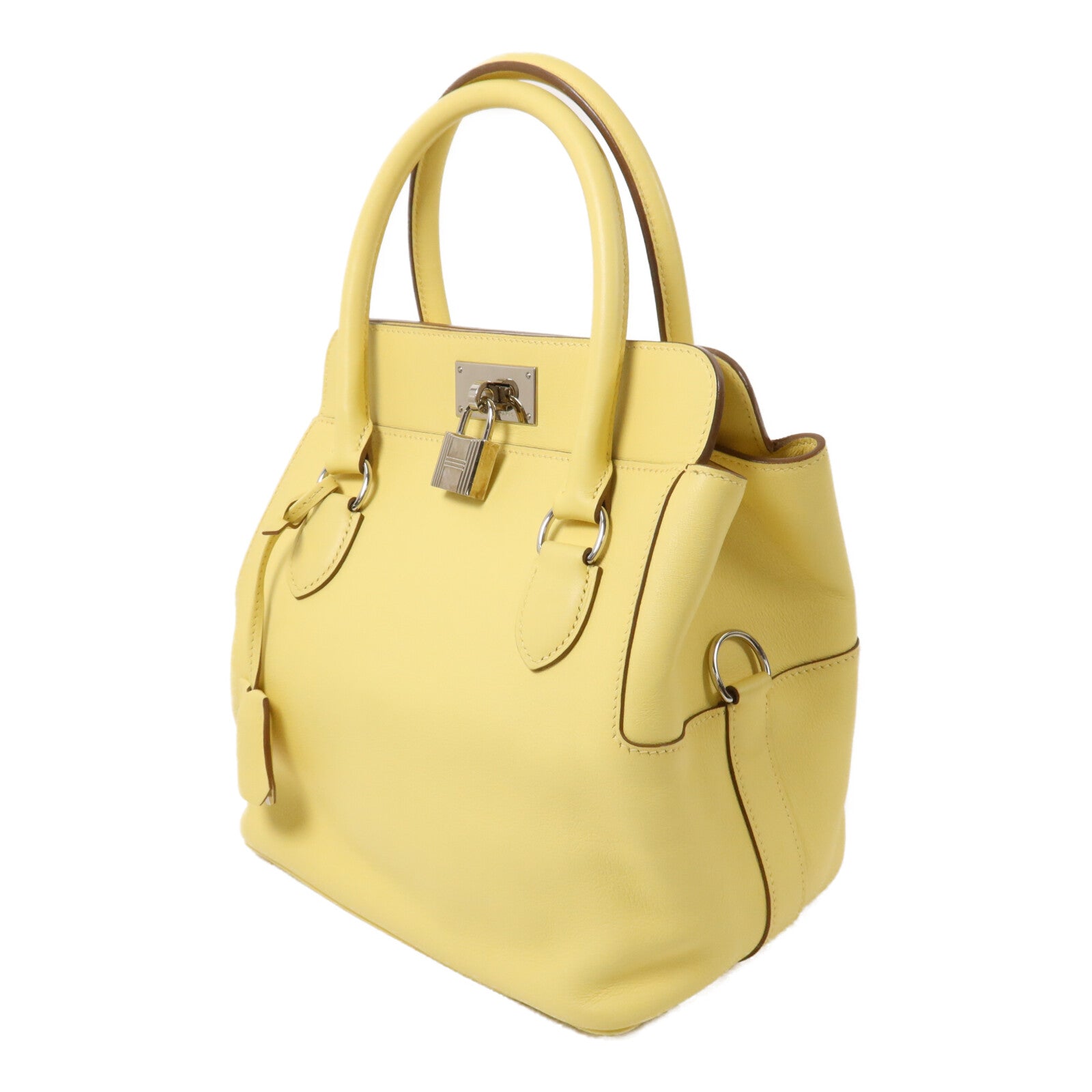 HERMES Evercolor皮革Toolbox 20手挽肩背兩用袋Jaune Poussin