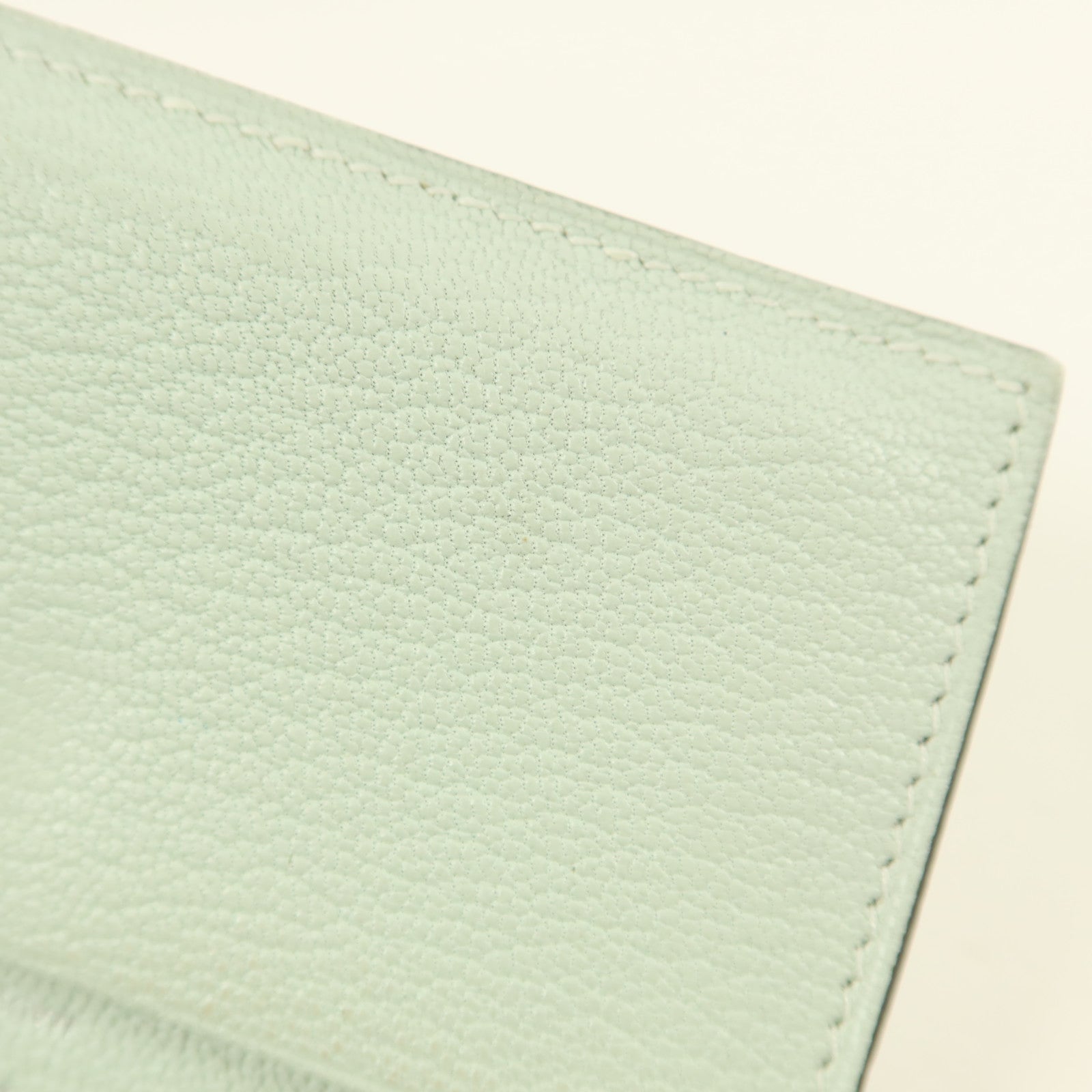 HERMES 【激減優惠】Chevre皮革Bearn Mini Wallet錢包Vert Peppermint