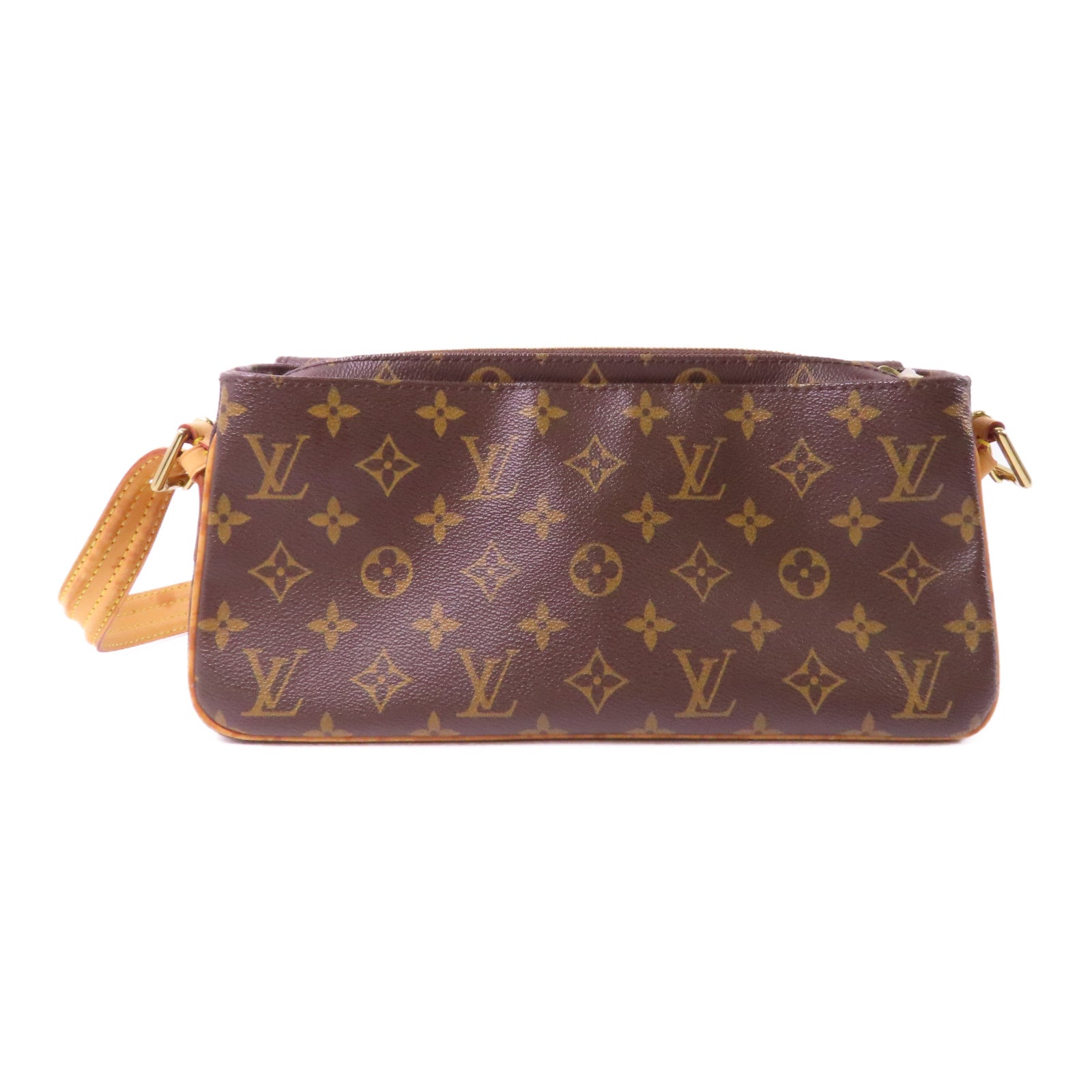 LOUIS VUITTON Monogram Viva Cite MM金扣肩背袋啡色